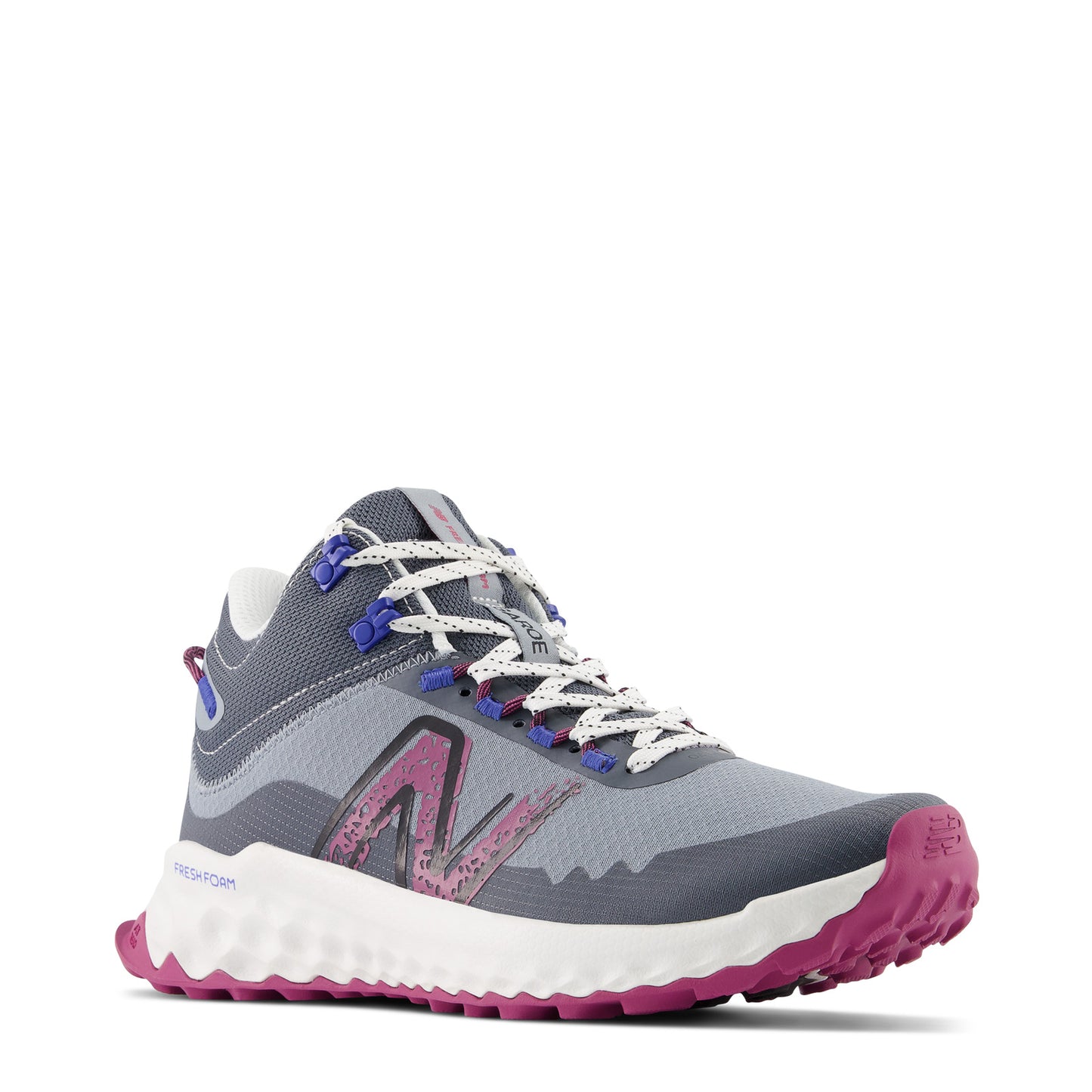 Peltz Shoes Women's New Balance Fresh Foam Garoe Mid Trail Running Shoe GREY MULTI WTGAMCLG