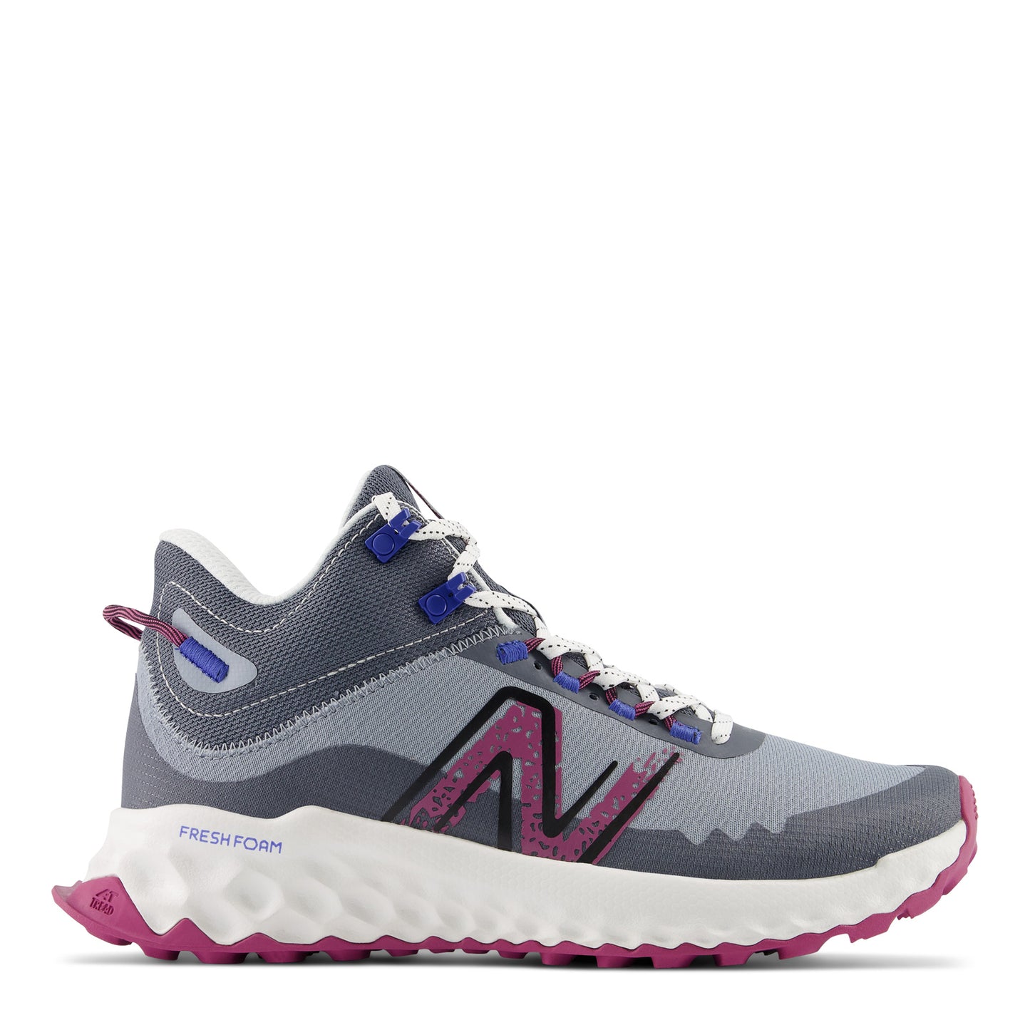 Peltz Shoes Women's New Balance Fresh Foam Garoe Mid Trail Running Shoe GREY MULTI WTGAMCLG
