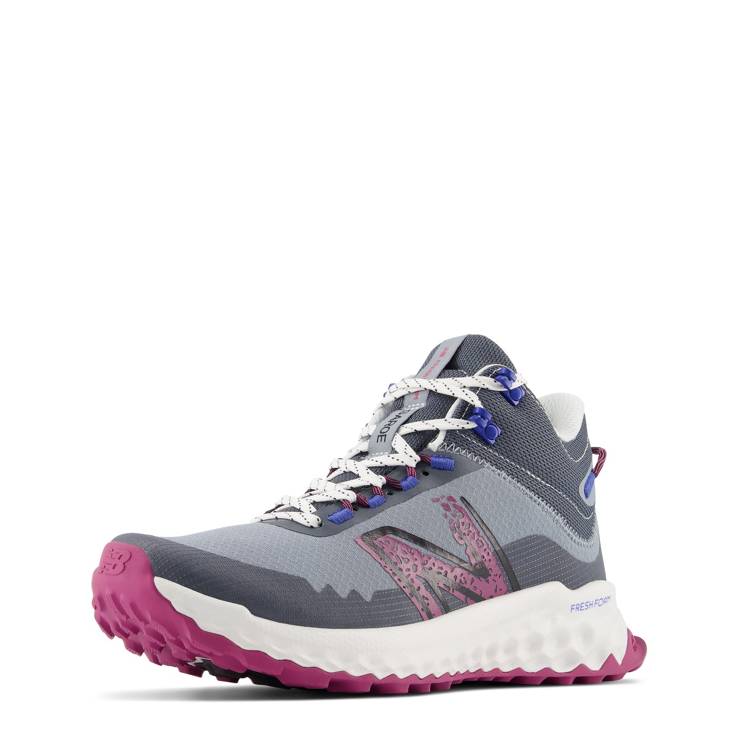 Peltz Shoes Women's New Balance Fresh Foam Garoe Mid Trail Running Shoe GREY MULTI WTGAMCLG