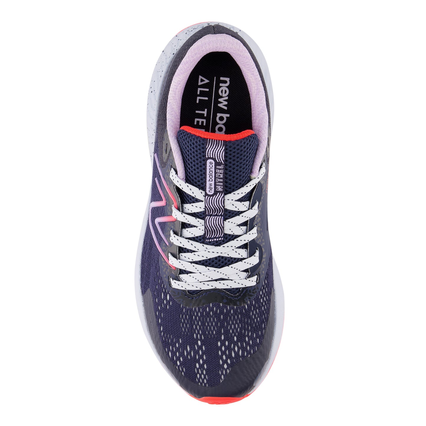 Peltz Shoes Women's New Balance DynaSoft Nitrel V5 Trail Running Shoe INDIGO/RED WTNTRLN5