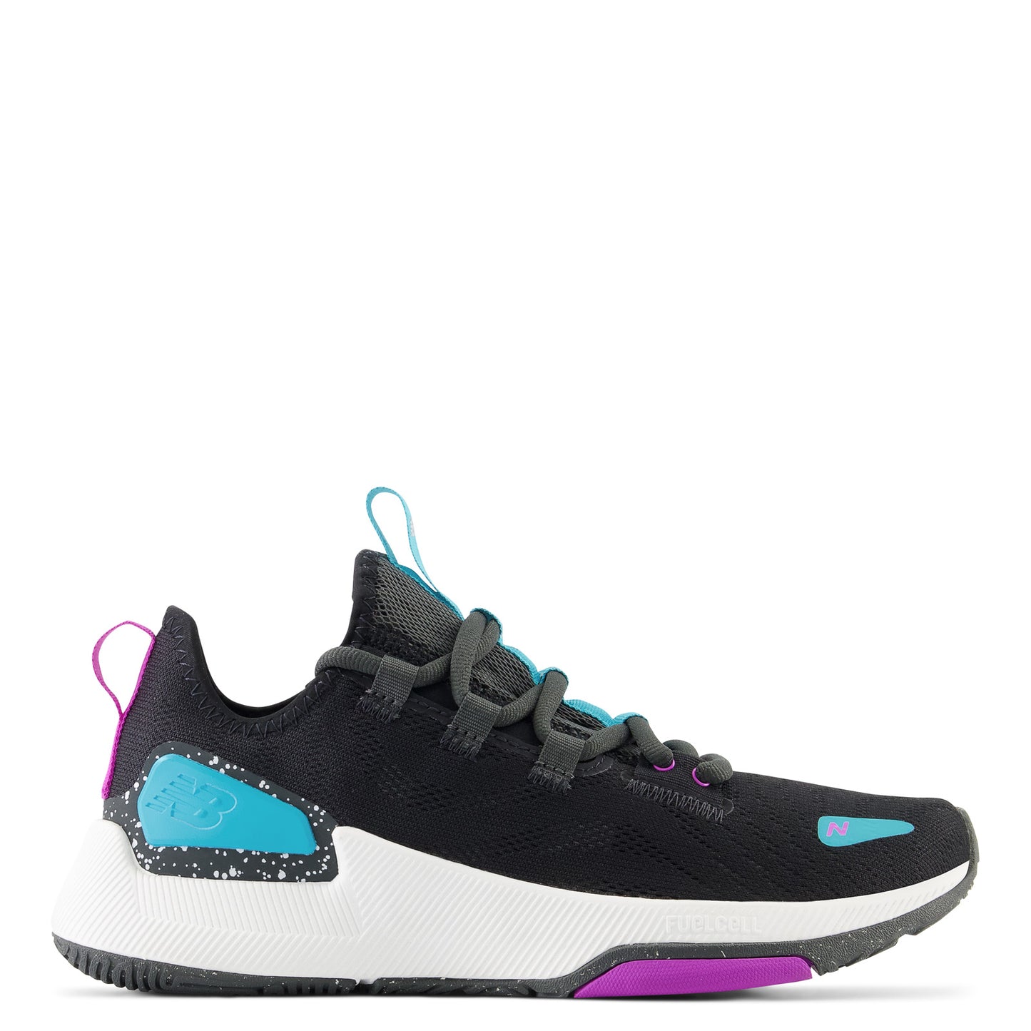 Peltz Shoes Women's New Balance FuelCell Trainer v2 Sneaker BLACK / BLUE WXM100A2