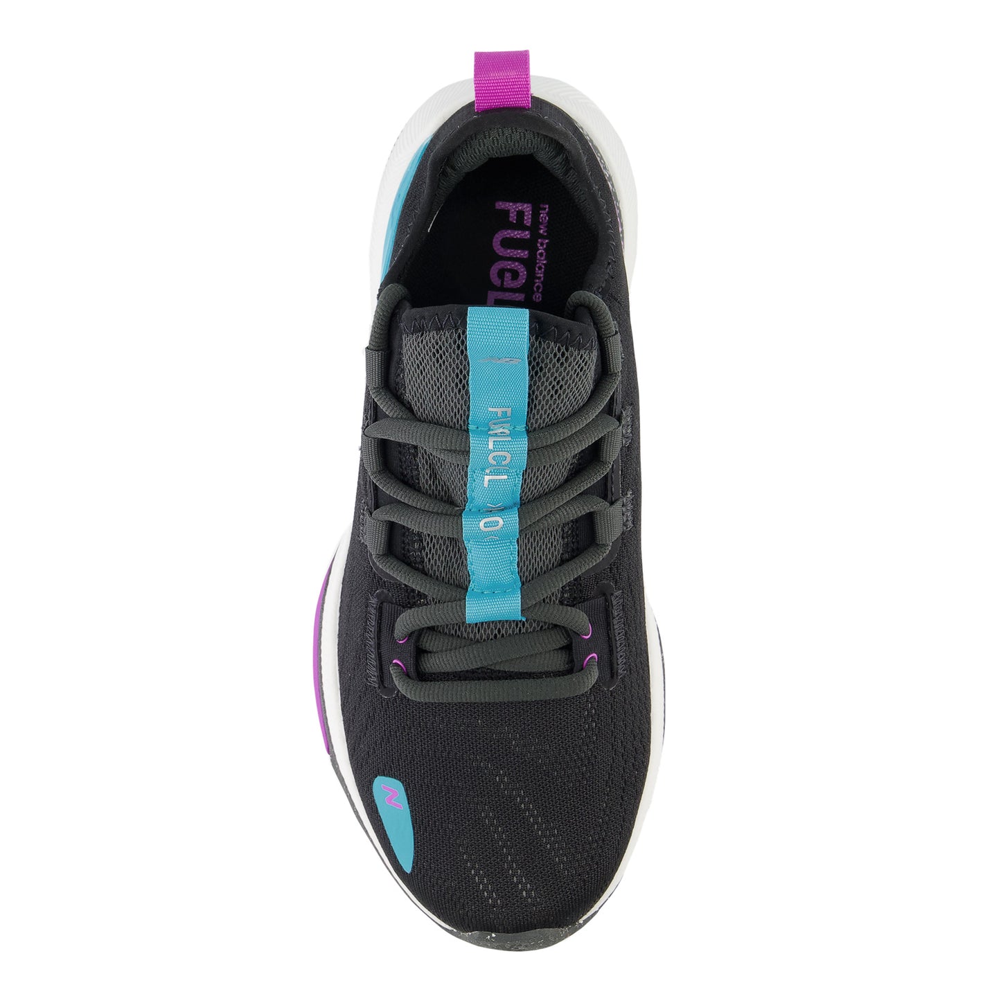 Peltz Shoes Women's New Balance FuelCell Trainer v2 Sneaker BLACK / BLUE WXM100A2