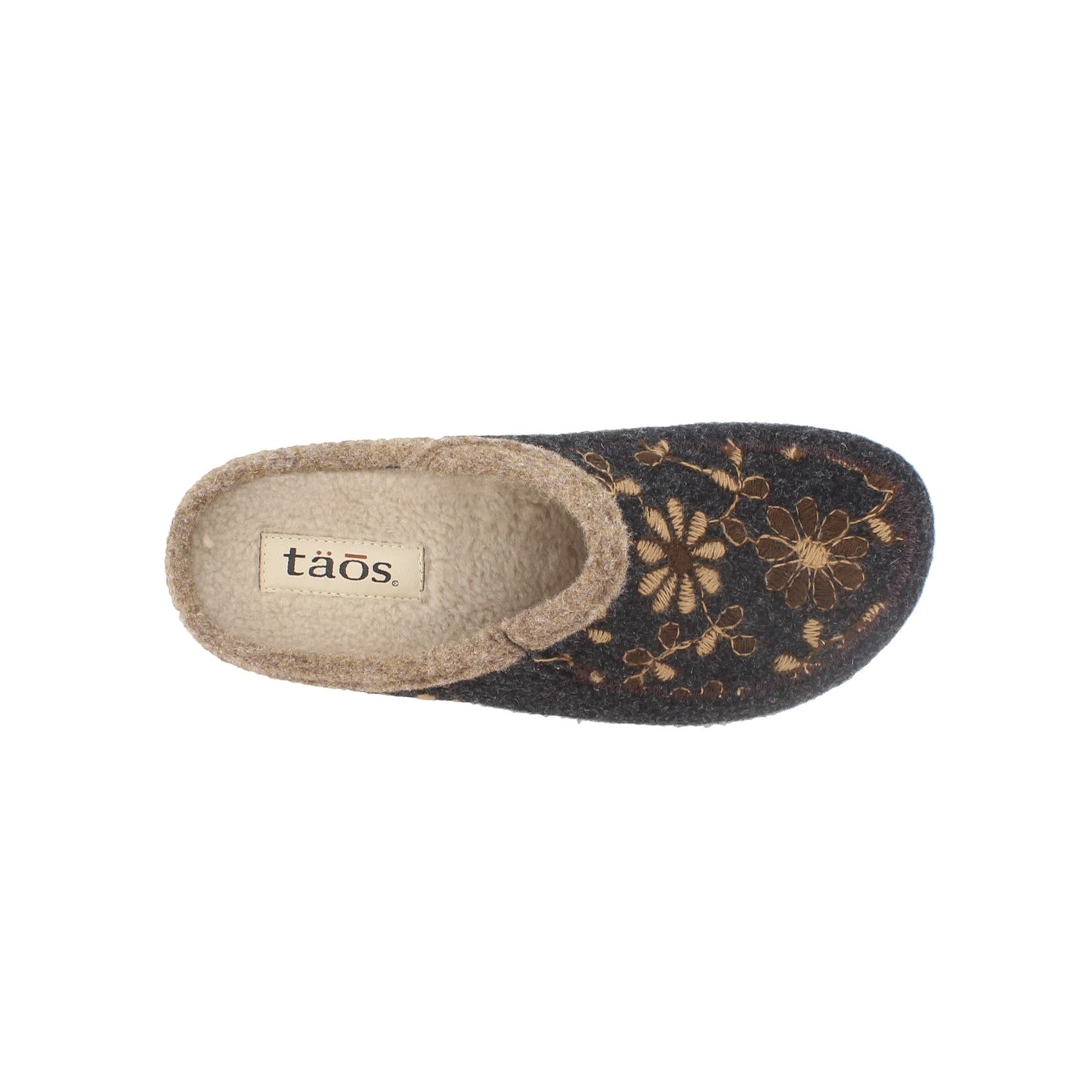 Peltz Shoes Women's Taos Woolderness 2 Clog Charcoal WO2-2700-CHAR