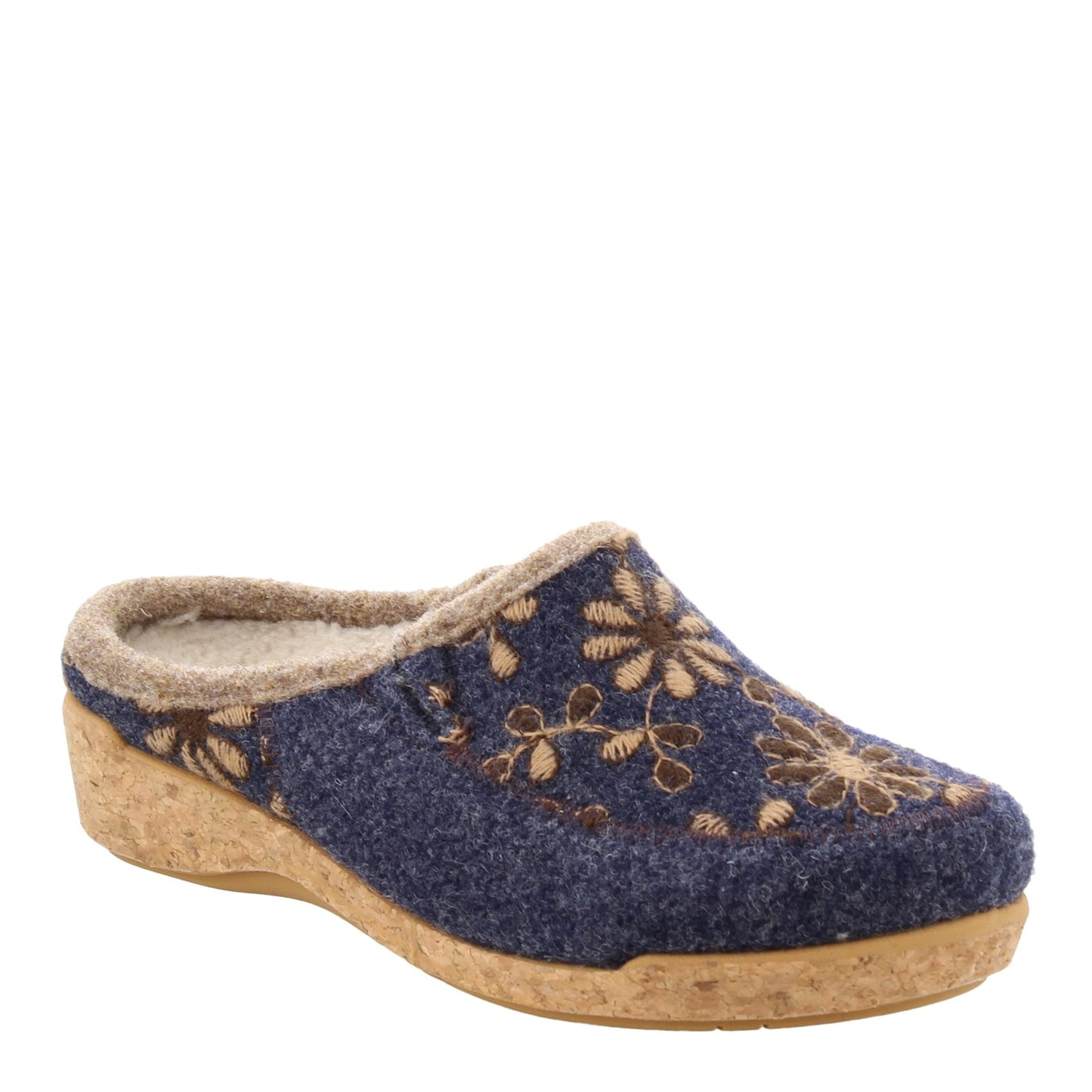 Peltz Shoes Women's Taos Woolderness 2 Clog Navy WO2-2700-NAVY