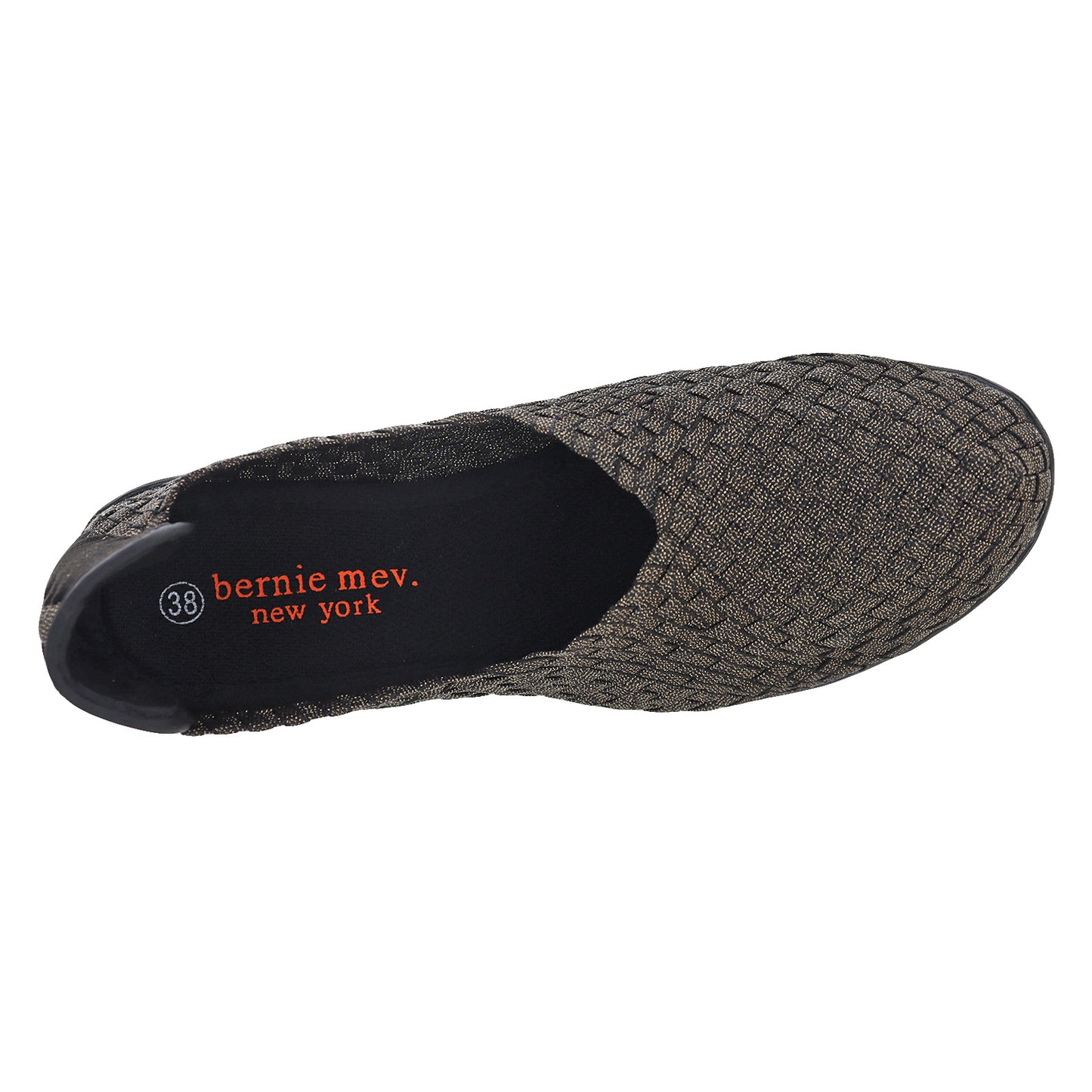 Peltz Shoes Women's Bernie Mev Yael Fly Slip-On GOLD BLACK SHIMMER YAEL FLY GD BKS