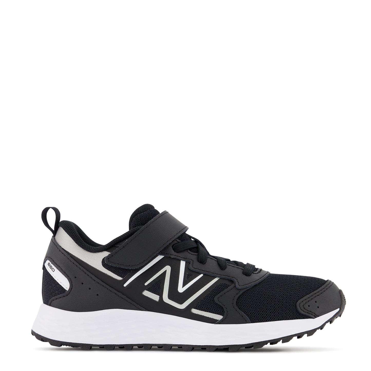 Peltz Shoes Boy's New Balance Fresh Foam 650 - Trail Running Shoe- Little Kid & Big Kid Black Silver YT650BK1