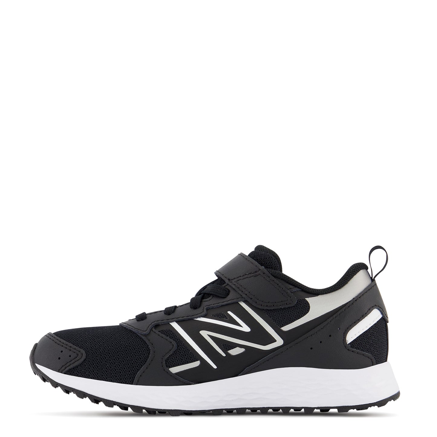 Peltz Shoes Boy's New Balance Fresh Foam 650 - Trail Running Shoe- Little Kid & Big Kid Black Silver YT650BK1