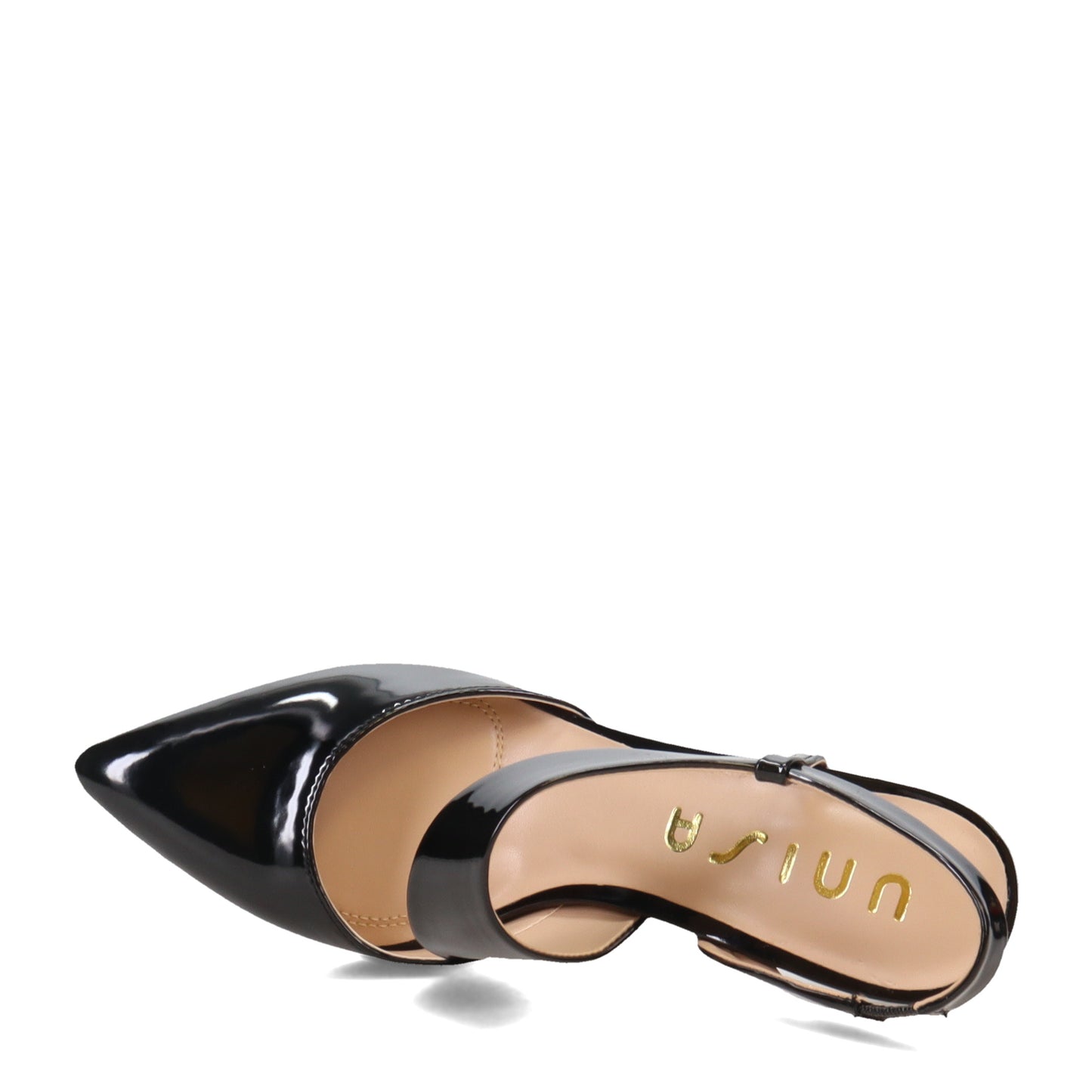 Peltz Shoes Women's Unisa Yvonna Pump BLACK PATENT YVONNA-001