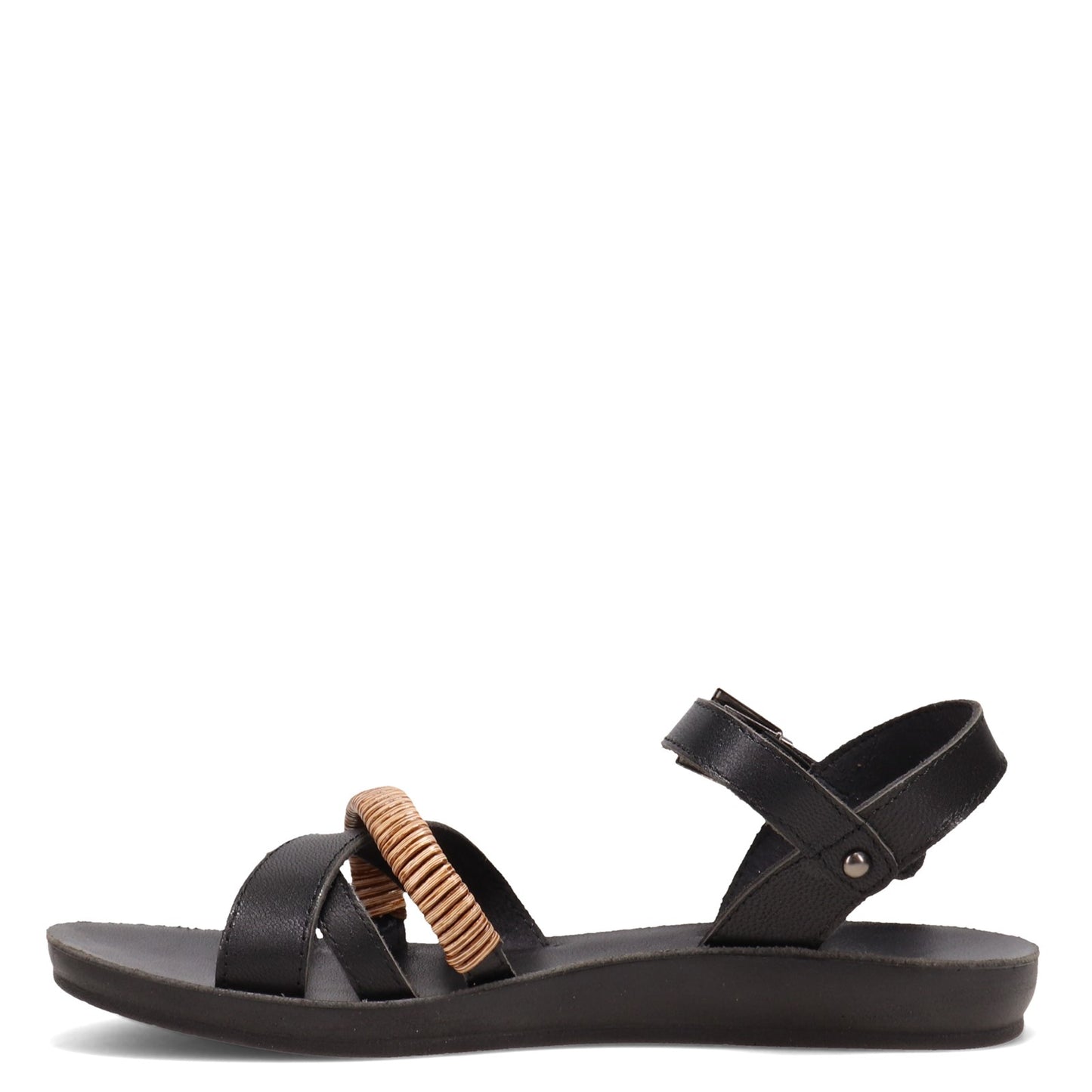 Peltz Shoes Women's Antelope Yancy Sandal BLACK YANCY-BLACK