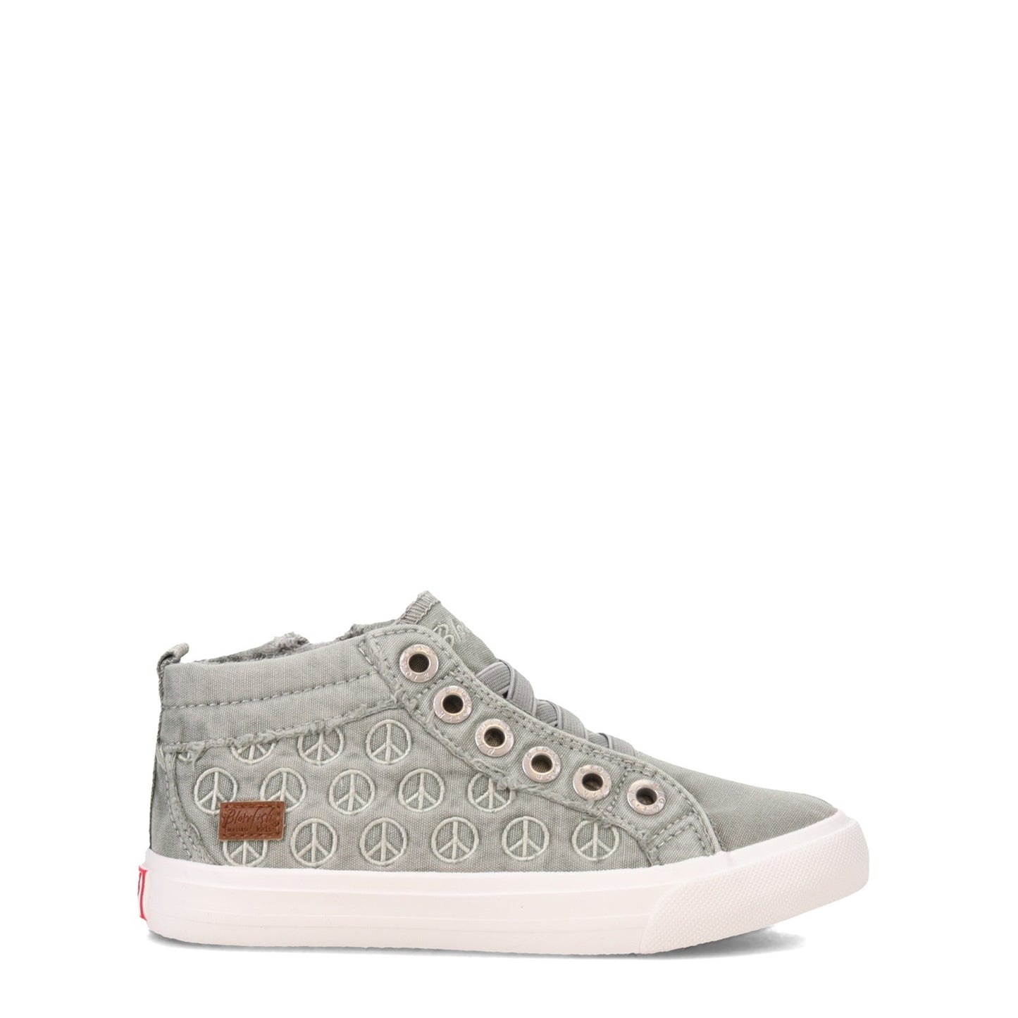 Peltz Shoes Girl's Blowfish Malibu Macon-K Sneaker - Little Kid & Big Kid GREY PEACE ZS-1230K SWGCW