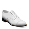 Peltz Shoes  Men's Stacy Adams Madison Cap Toe Oxford white 00012-07