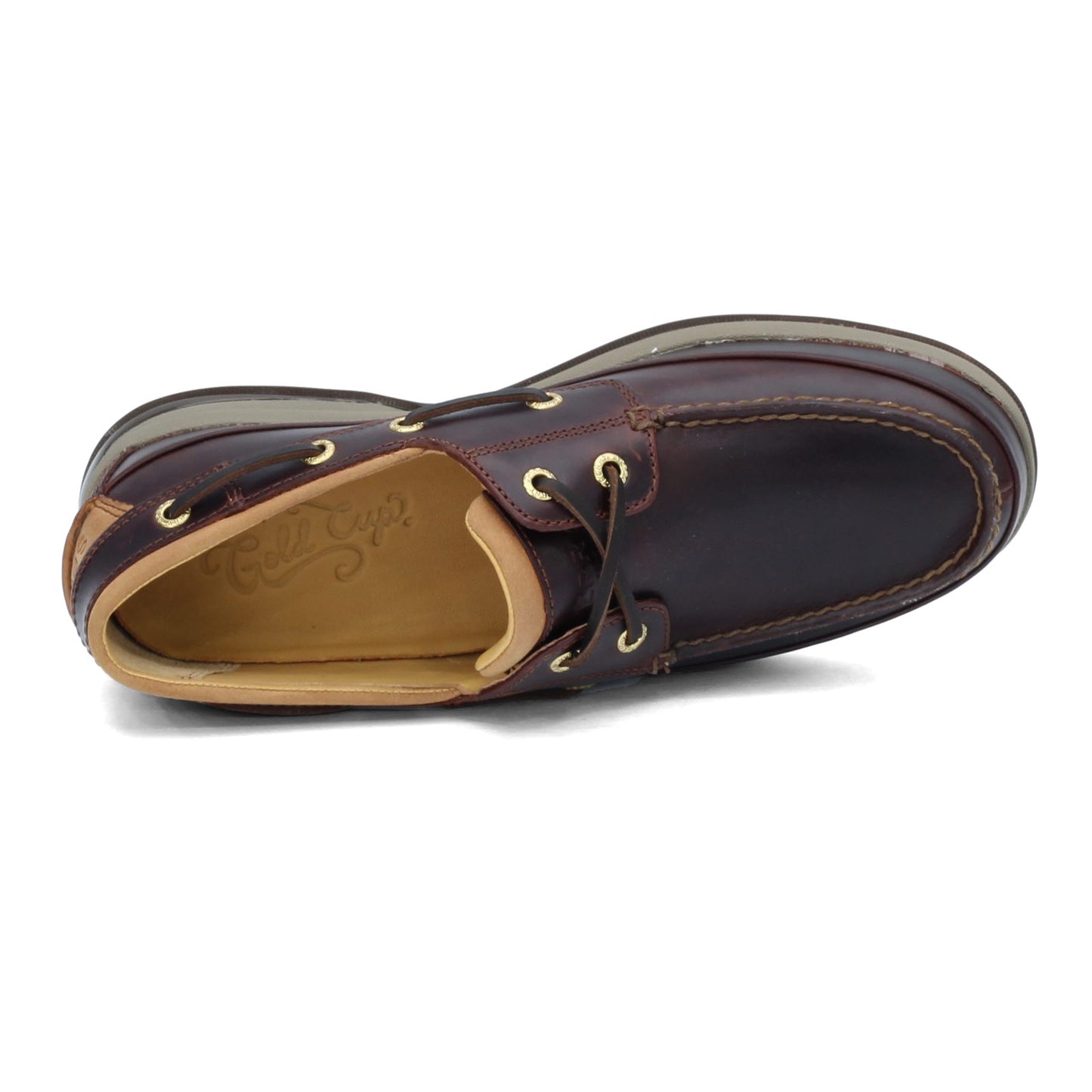 Peltz Shoes  Men's Sperry Gold Cup ASV 2-Eye Boat Shoe AMARETTO 0579052