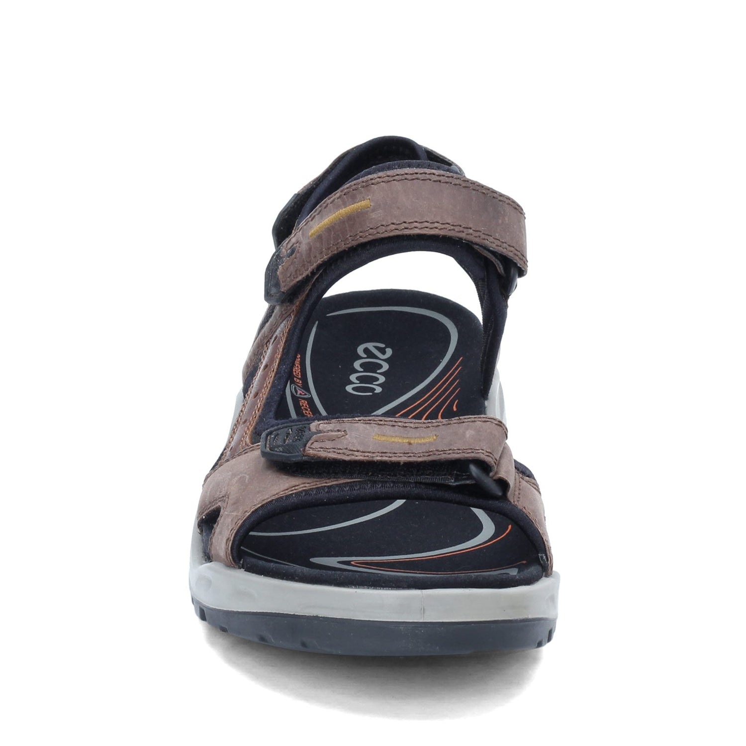 Peltz Shoes  Men's Ecco Yucatan Sandal ESPRESSO 069564-56401