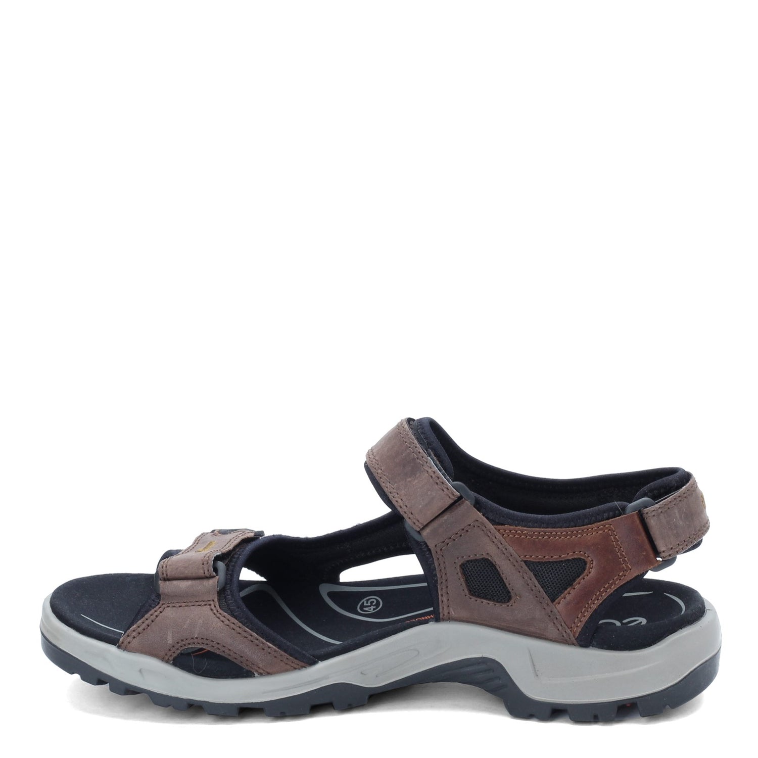 Peltz Shoes  Men's Ecco Yucatan Sandal ESPRESSO 069564-56401