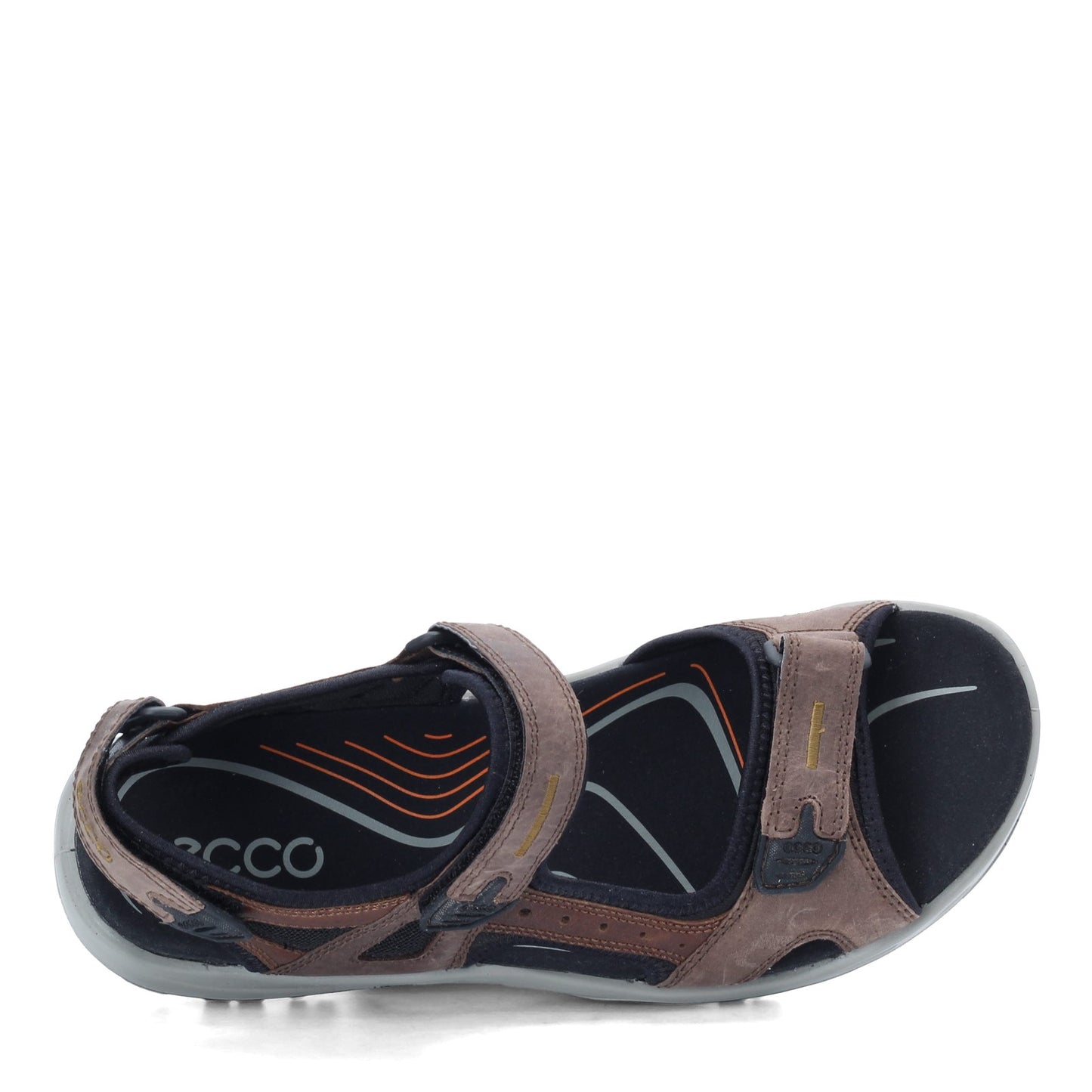 Peltz Shoes  Men's Ecco Yucatan Sandal ESPRESSO 069564-56401