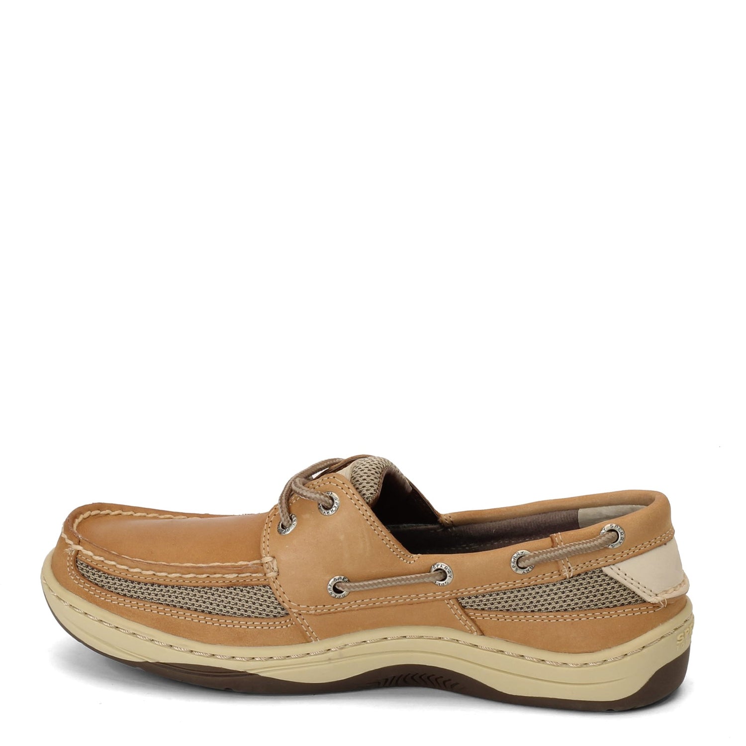 Peltz Shoes  Men's Sperry Tarpon 2-Eye Boat Shoes Tan/Beige 0771246