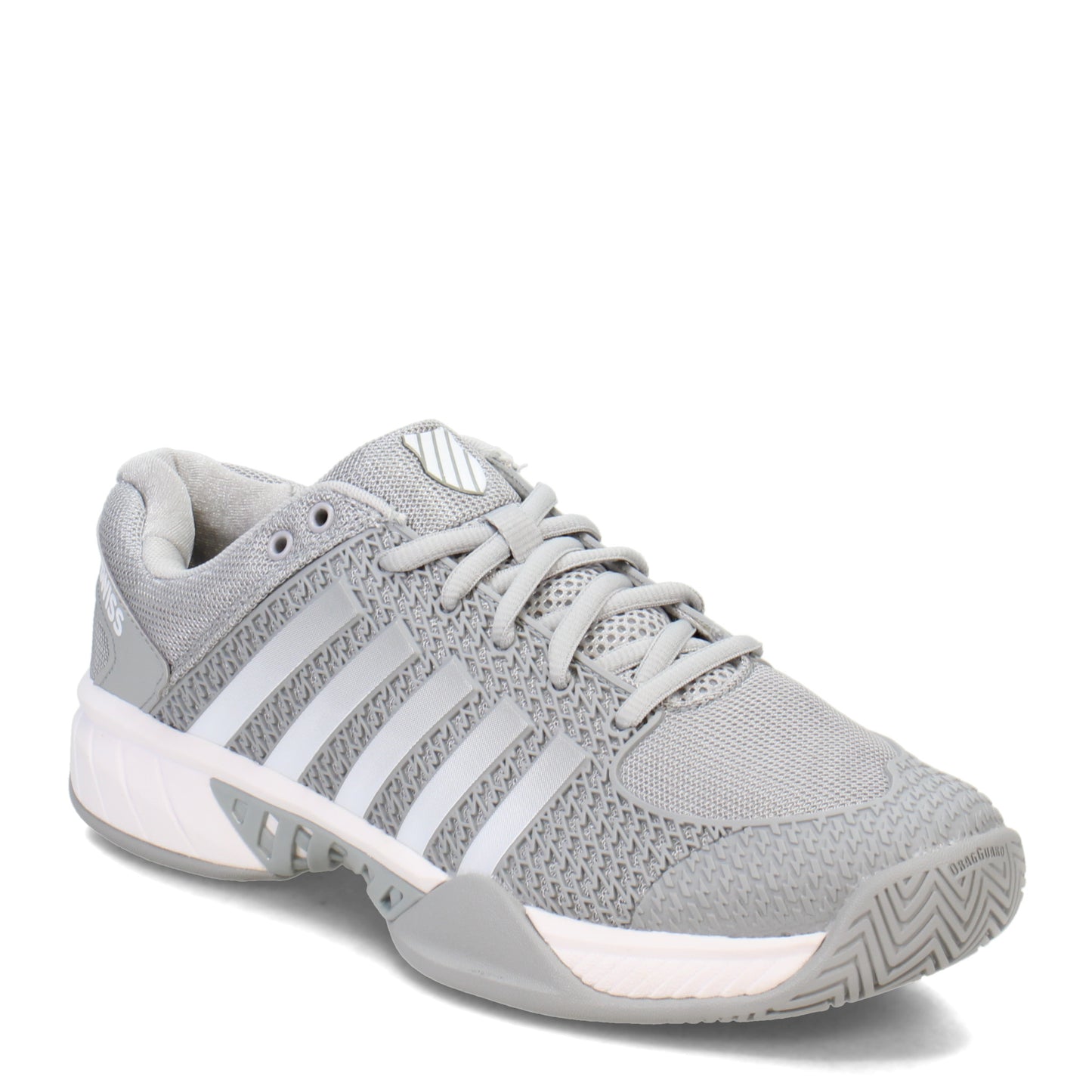 Peltz Shoes  Women's K-Swiss Express Light Pickleball Shoe GREY/WHITE 096563-072-M
