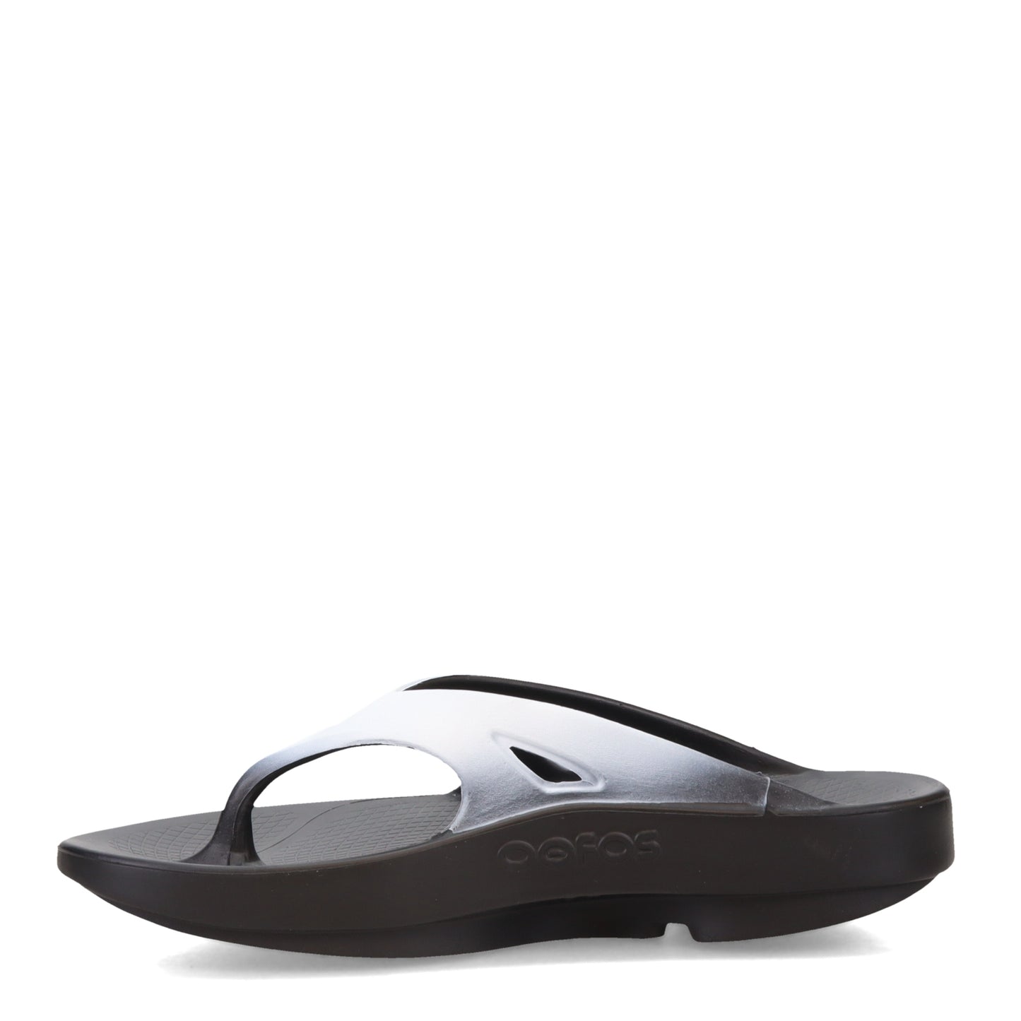 Peltz Shoes  Unisex Oofos Ooriginal Sandal BLACK WHITE 1001-BLACK CLOU
