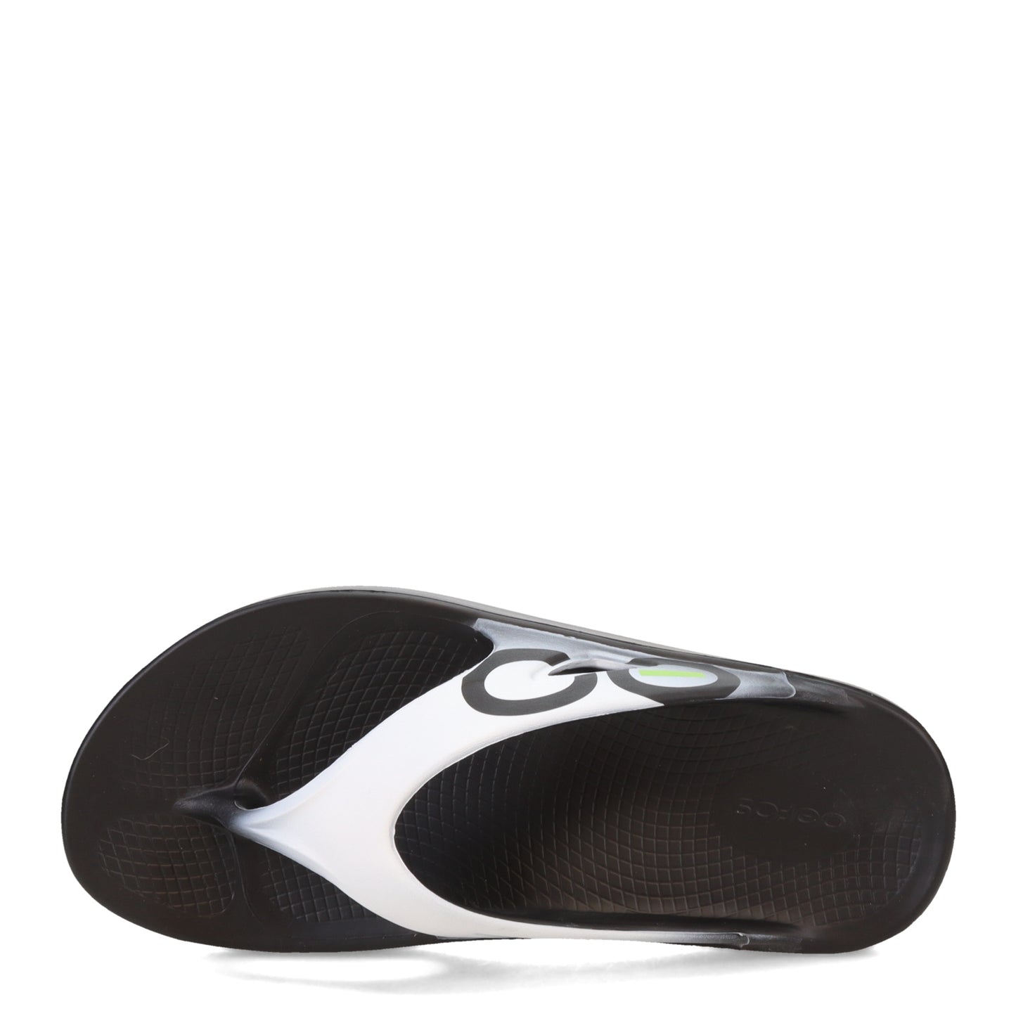 Peltz Shoes  Unisex Oofos Ooriginal Sandal BLACK WHITE 1001-BLACK CLOU