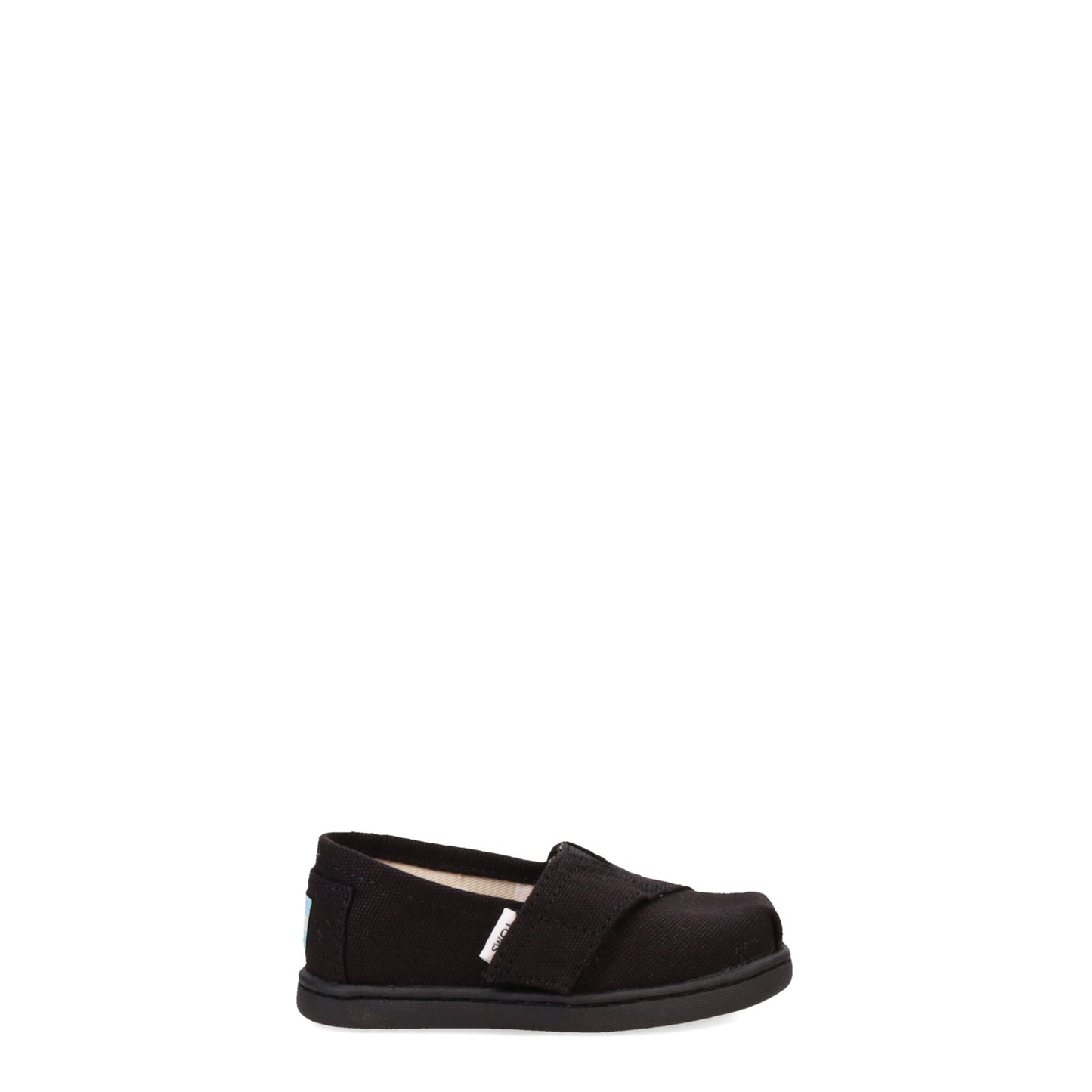 Peltz Shoes  Girl's Toms Alpargata Classic Slip-On - Toddler BLACK 10010529