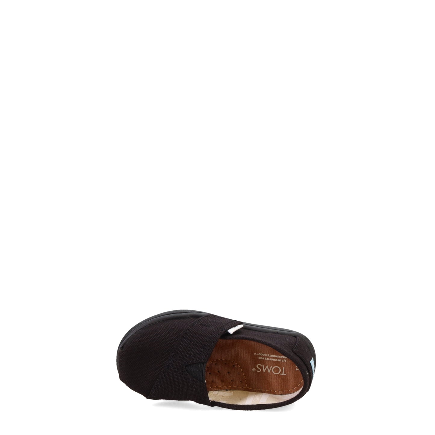 Peltz Shoes  Girl's Toms Alpargata Classic Slip-On - Toddler BLACK 10010529