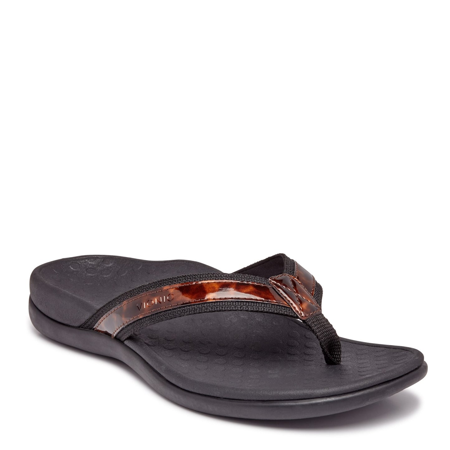 Peltz Shoes  Women's Vionic Tide II Sandal BLACK TORTOISE 10010945-BLK
