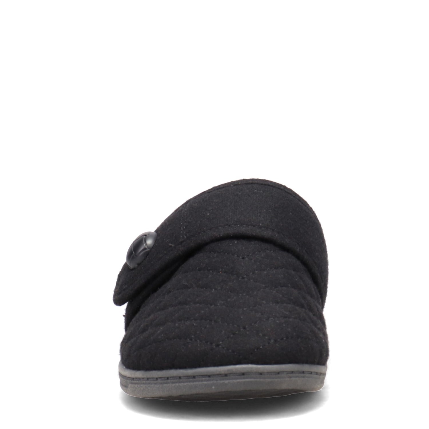 Peltz Shoes  Women's Vionic Carlin Slipper BLACK FLANNEL 10011458-BLK