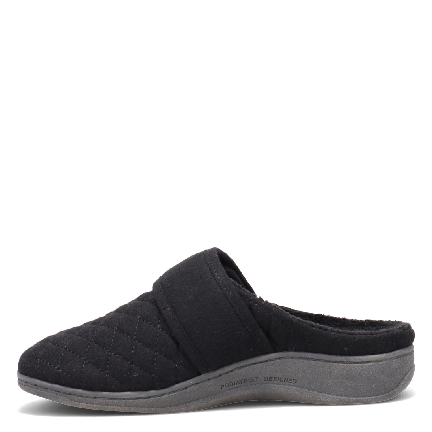 Peltz Shoes  Women's Vionic Carlin Slipper BLACK FLANNEL 10011458-BLK