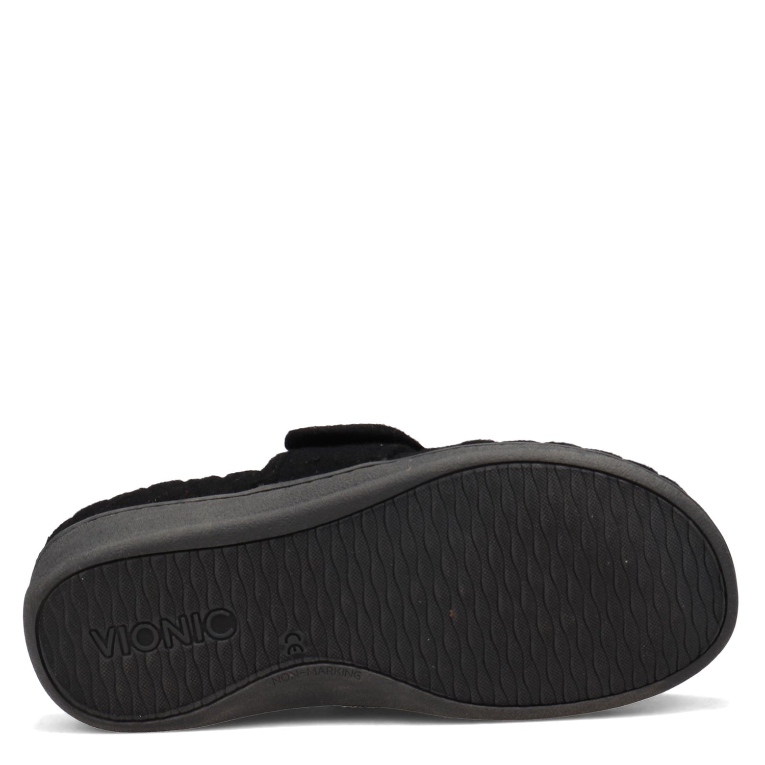Peltz Shoes  Women's Vionic Carlin Slipper BLACK FLANNEL 10011458-BLK