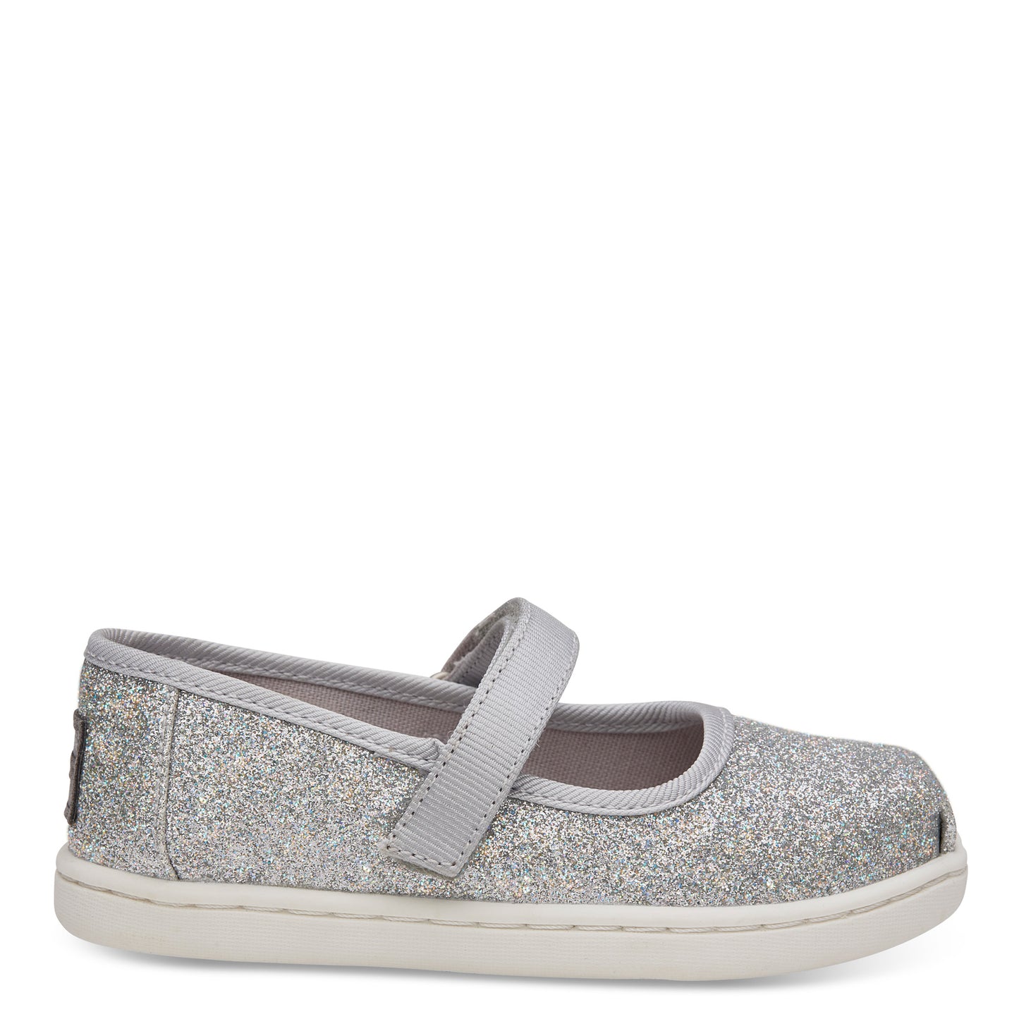 Peltz Shoes  Girl's Toms Tiny Mary Jane - Toddler SILVER 10011521