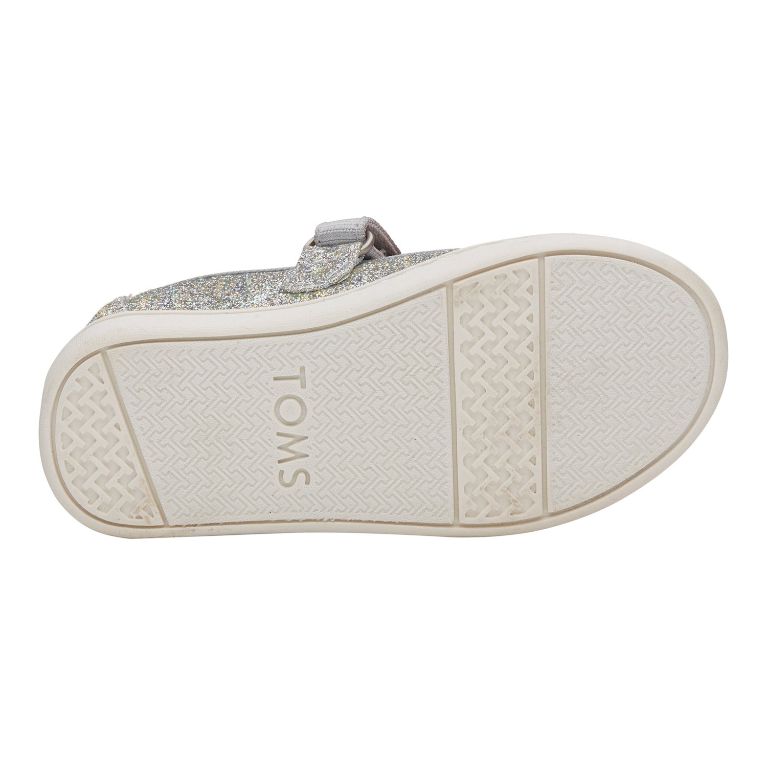 Peltz Shoes  Girl's Toms Tiny Mary Jane - Toddler SILVER 10011521