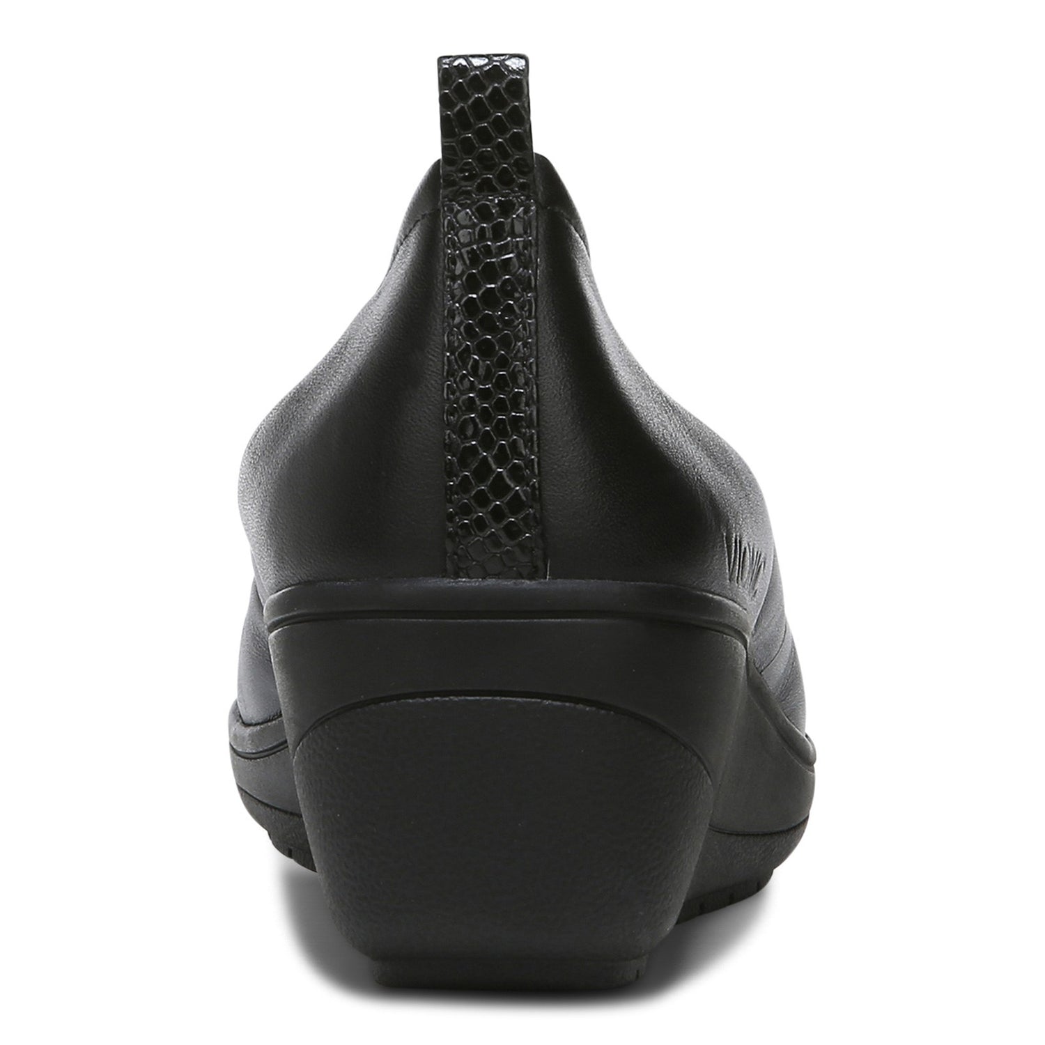 Peltz Shoes  Women's Vionic Advantage Slip-On Solid Black Leather 10012131002