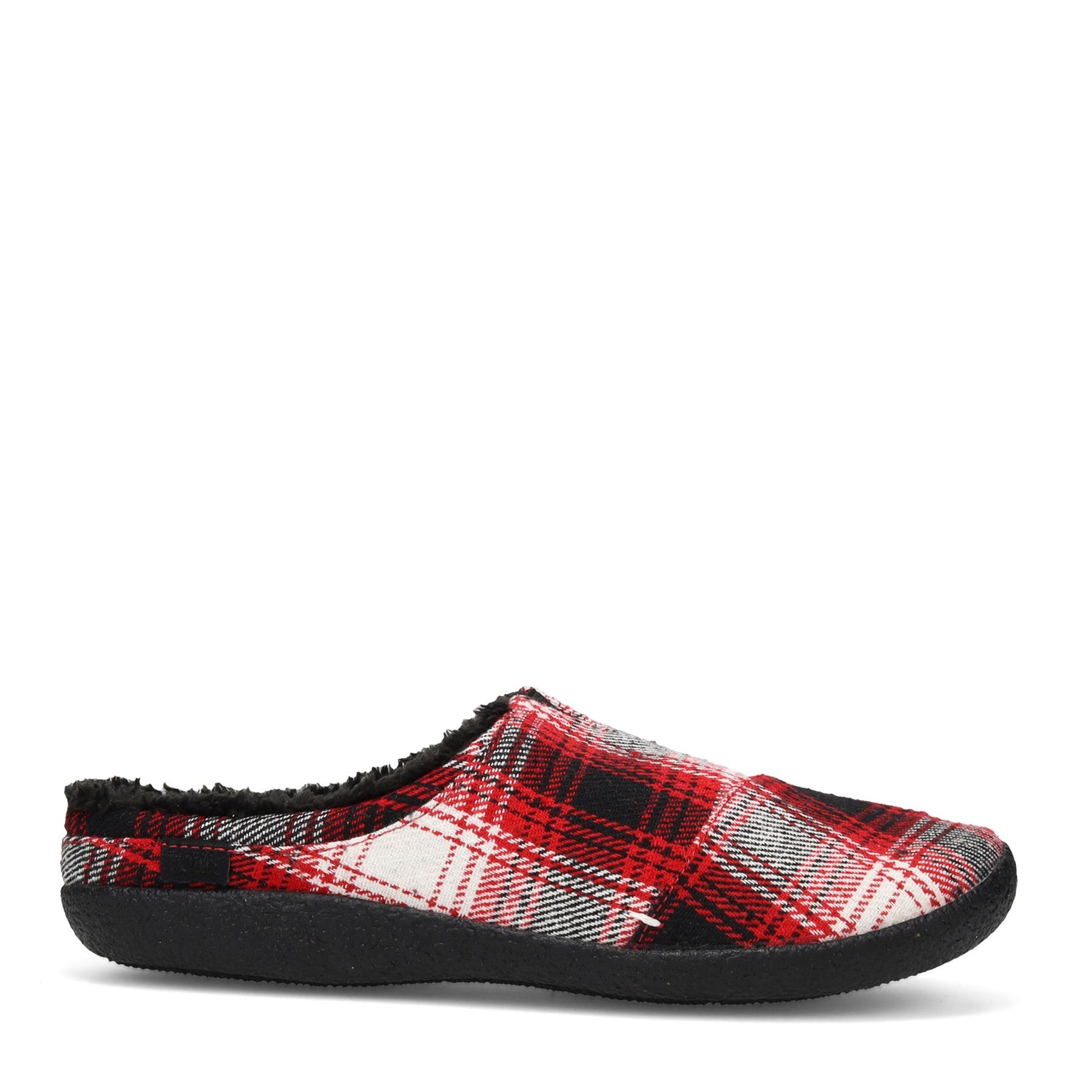 Peltz Shoes  Men's Toms Berkeley Slipper RED PLAID 10014340