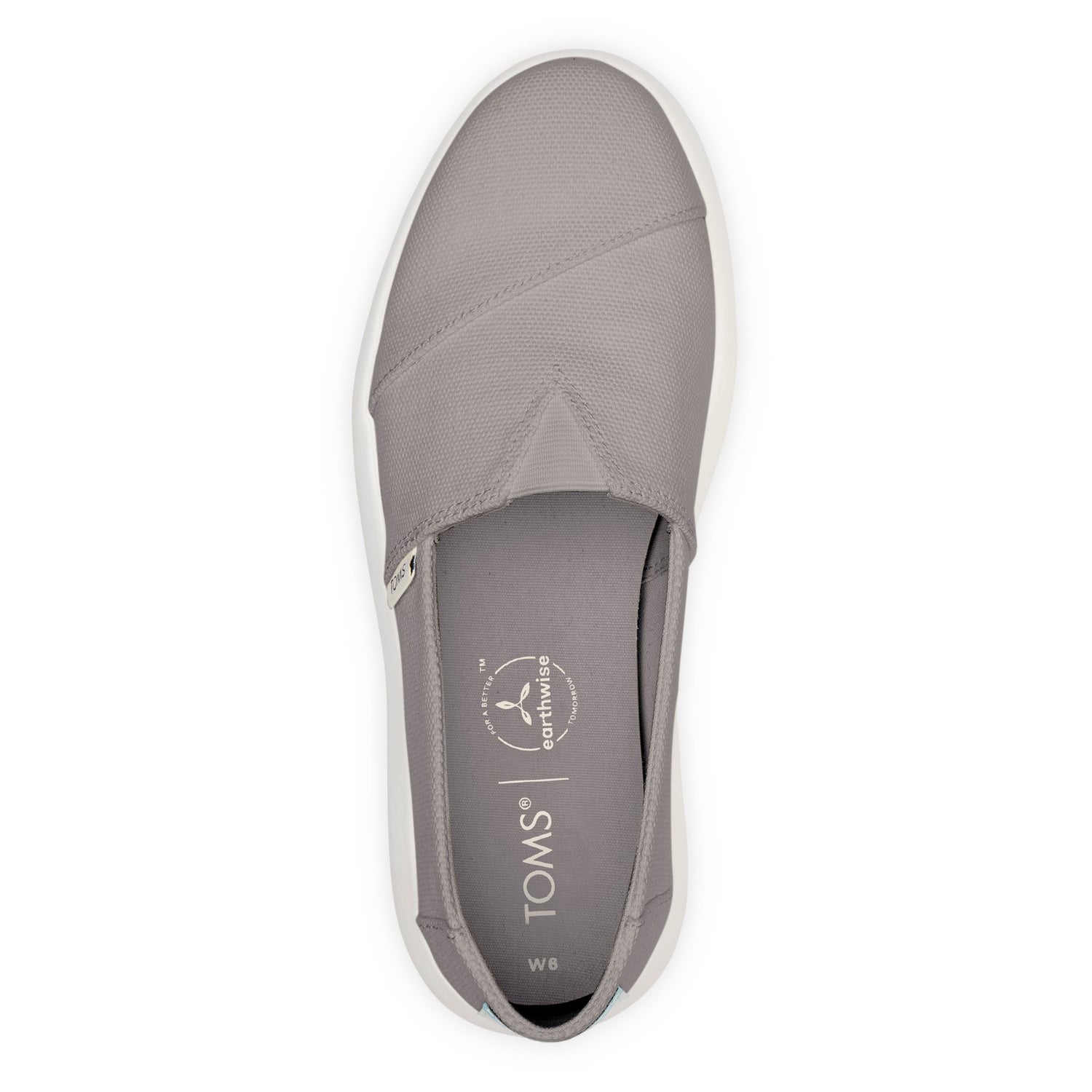 Peltz Shoes  Women's Toms Alpargata Mallow Slip-On GREY 10016745
