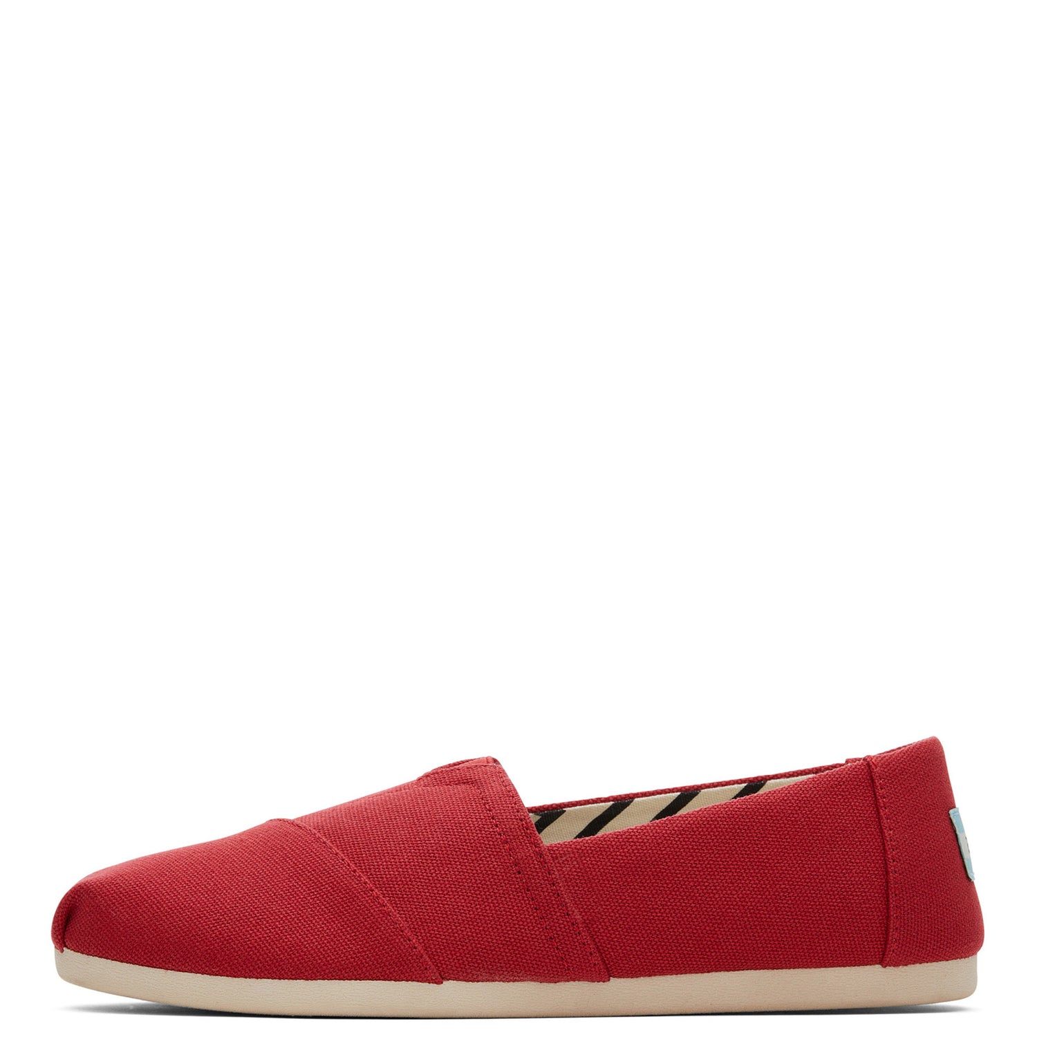 Peltz Shoes  Women's Toms Alpargata Recycled Slip-On RED 10017743
