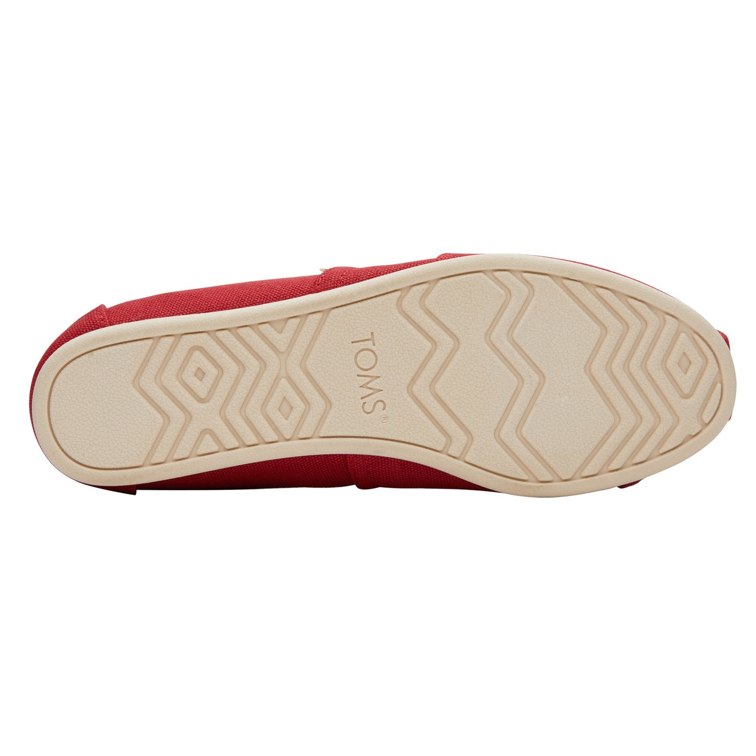Peltz Shoes  Women's Toms Alpargata Recycled Slip-On RED 10017743