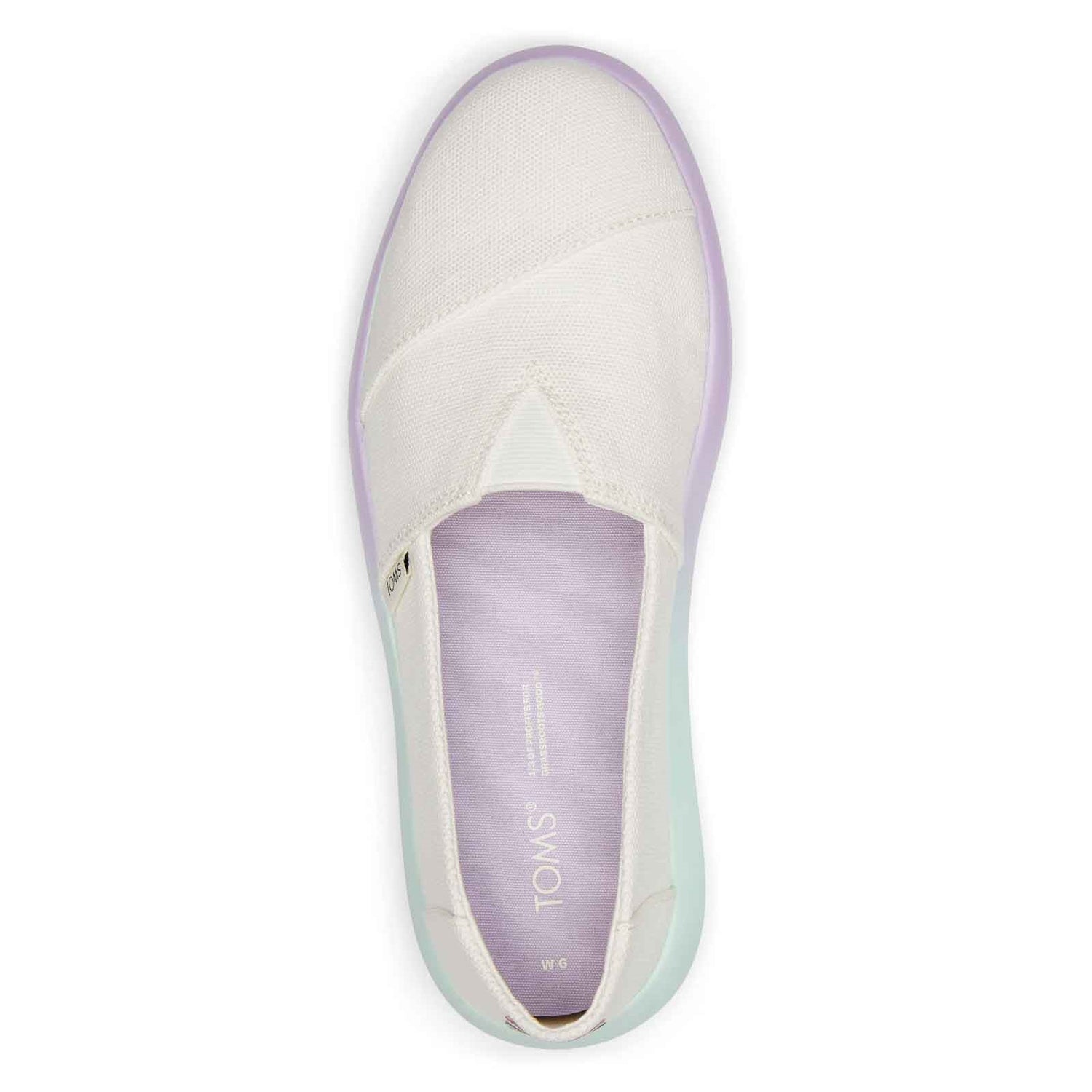 Peltz Shoes  Women's Toms Alpargata Mallow Slip-On WHITE 10017844