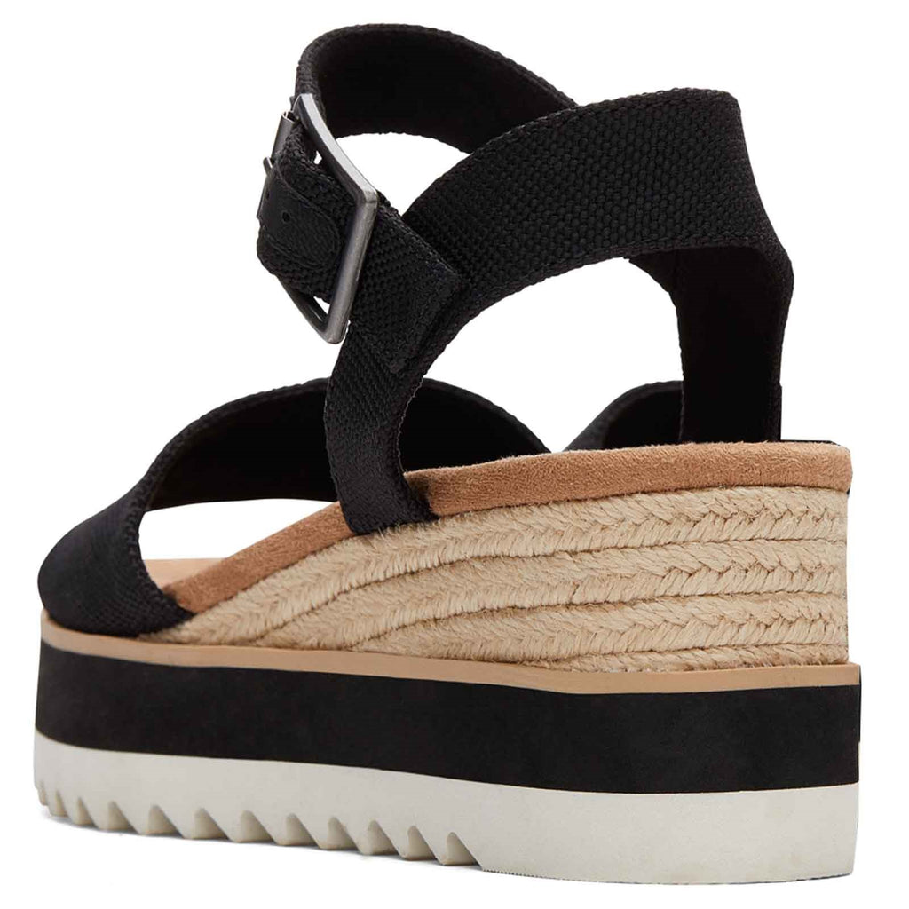Women's TOMS Diana Sandal BLACK CANVAS 10017856