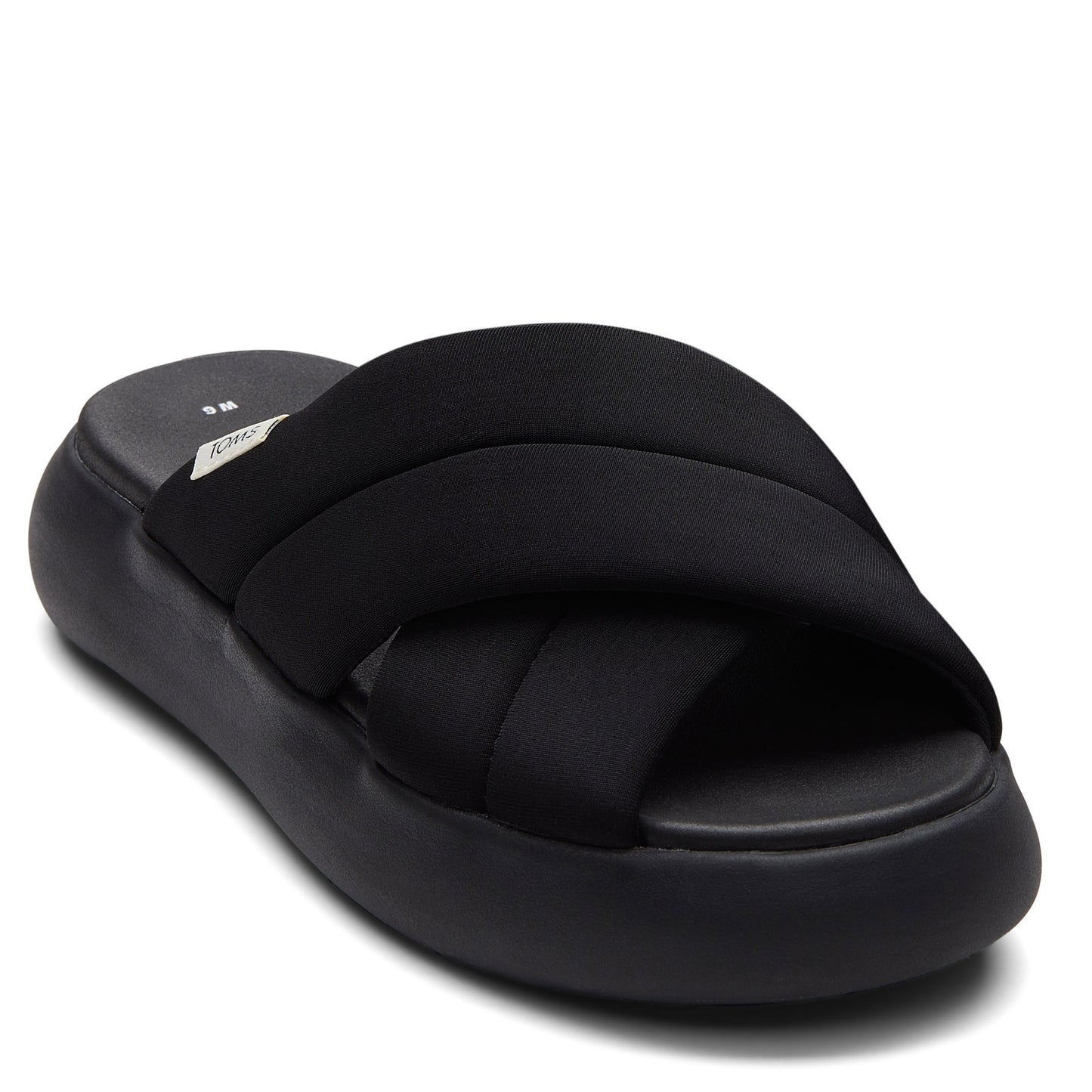 Peltz Shoes  Women's Toms Alpargata Crossover Sandal BLACK 10017905