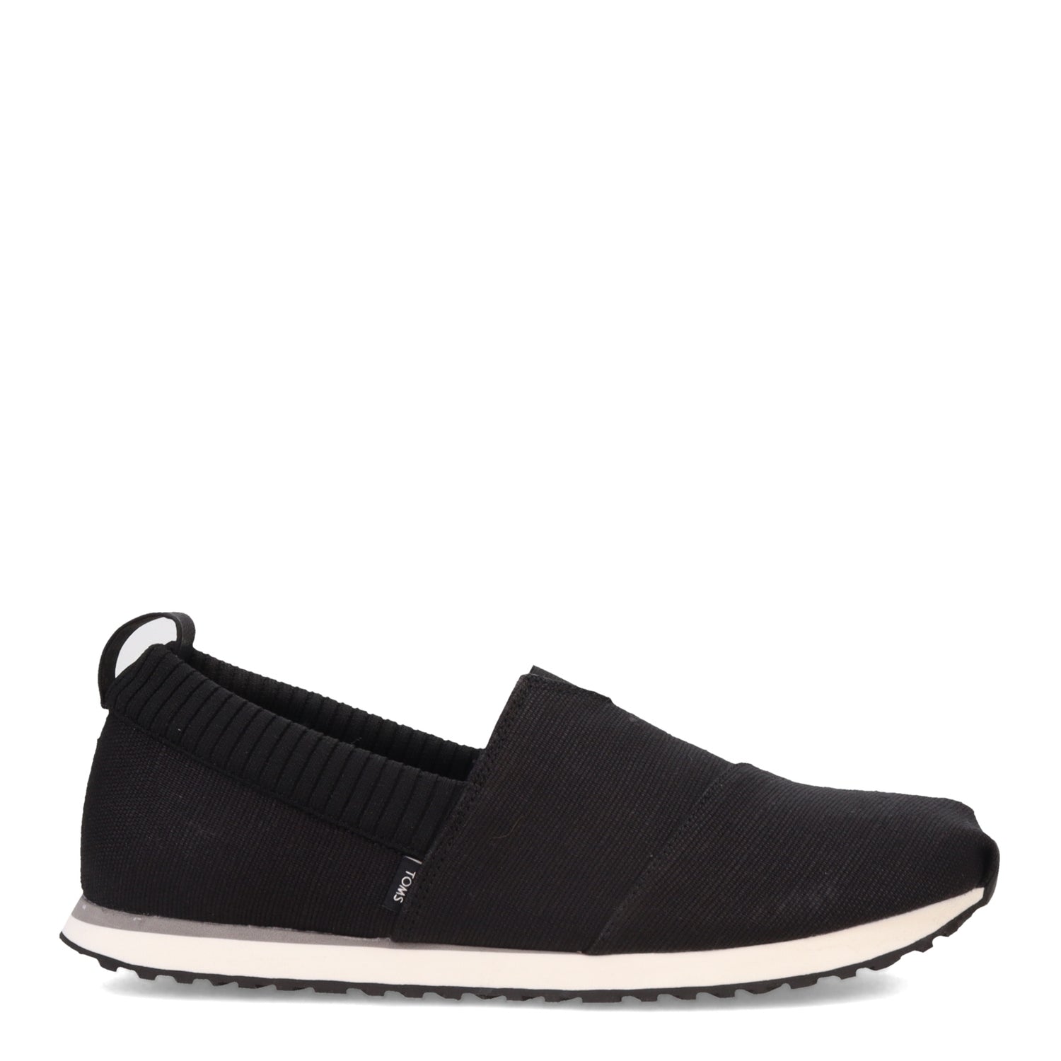 Peltz Shoes  Men's TOMS Alp Resident Sneaker Black Knit Stretch 10018707
