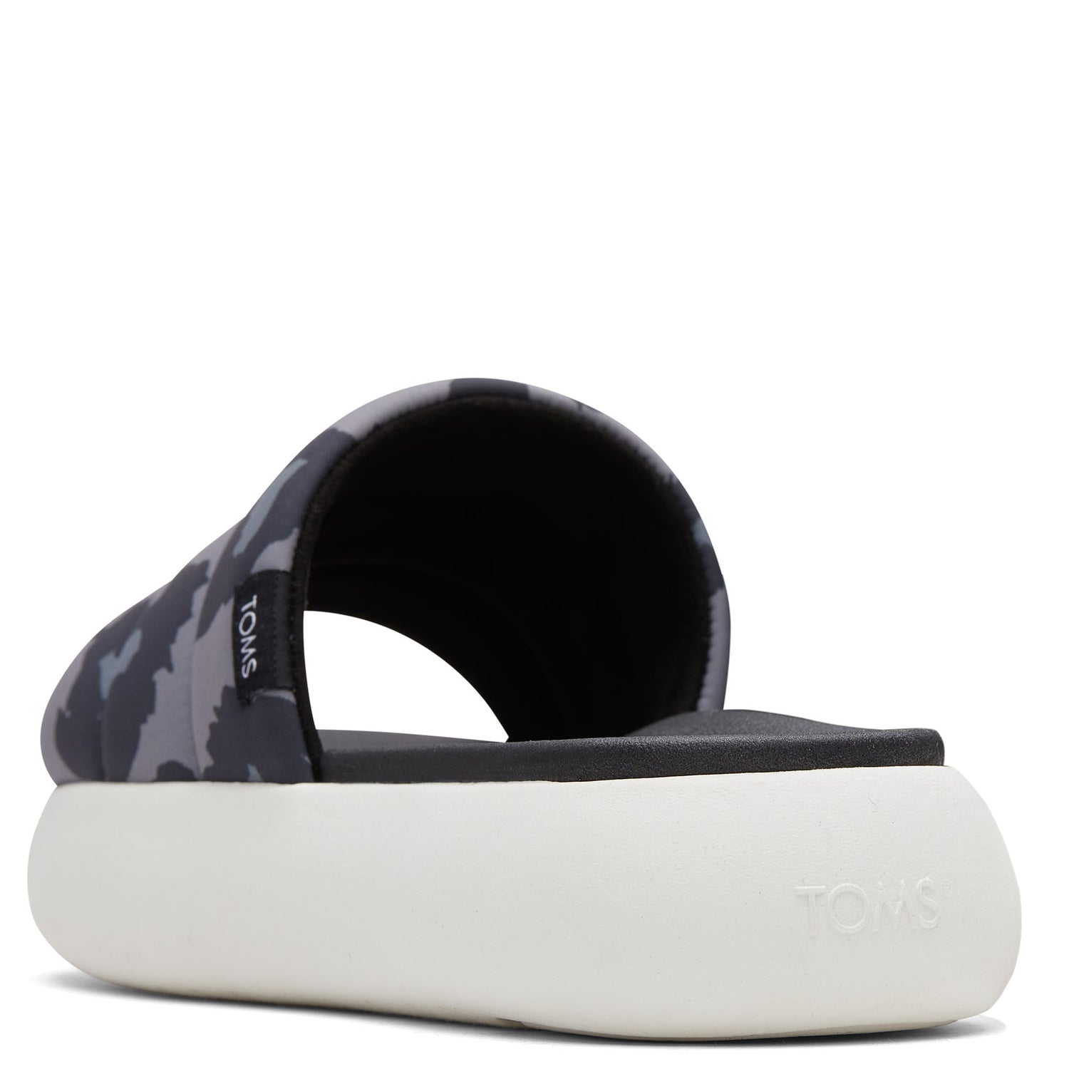 Peltz Shoes  Women's Toms Alpargata Mallow Slide Sandal GREY LEOPARD 10018981