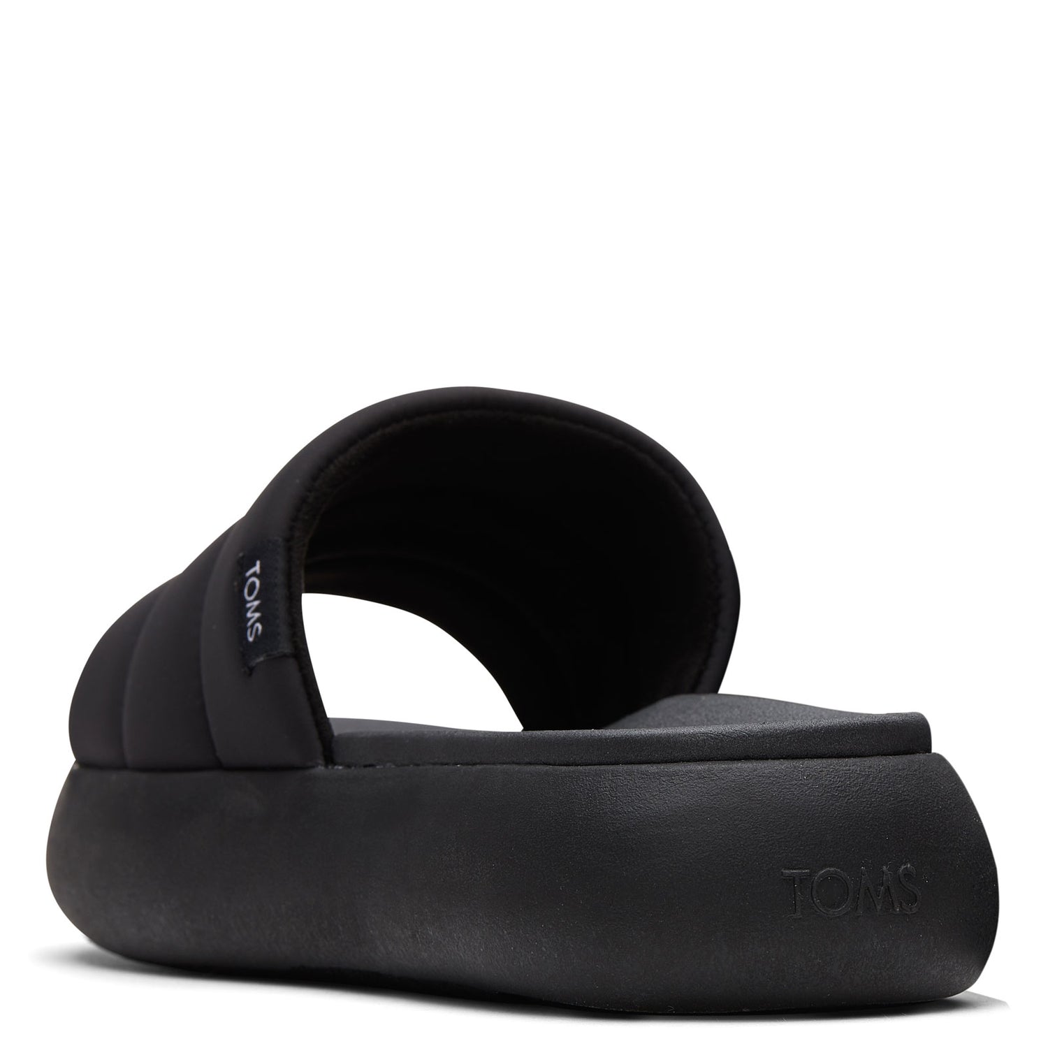 Peltz Shoes  Women's Toms Alpargata Mallow Slide Sandal BLACK 10018993