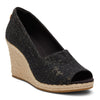 Peltz Shoes  Women's Toms Michelle Sandal BLACK METALLIC 10019554