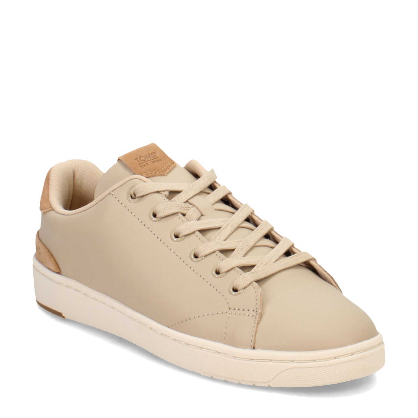 Peltz Shoes  Men's TOMS TRVL LITE Sneaker Oatmeal Leather 10019600