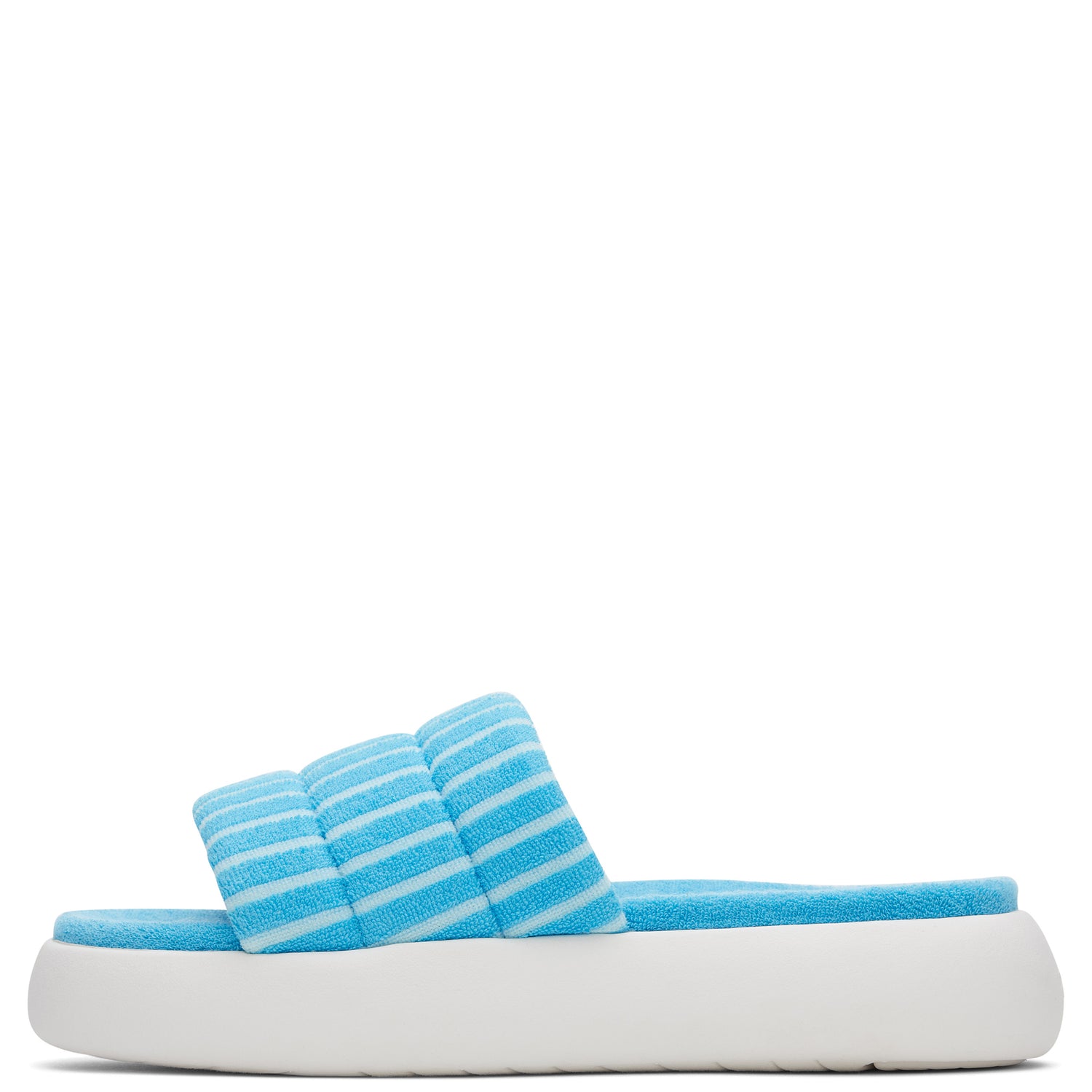 Peltz Shoes  Women's Toms Alpargata Mallow Slide Sandal AQUA 10019704