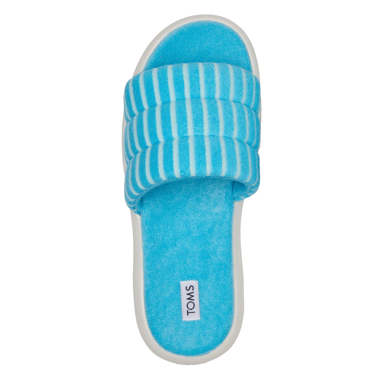 Peltz Shoes  Women's Toms Alpargata Mallow Slide Sandal AQUA 10019704