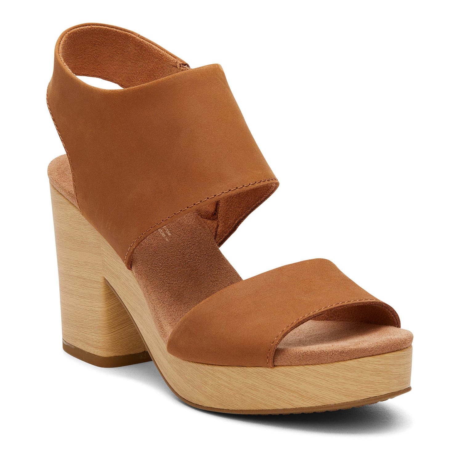 Peltz Shoes  Women's Toms Majorca Platform Sandal TAN LEATHER 10019708
