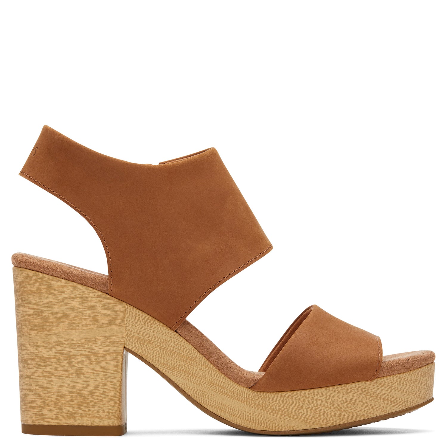Peltz Shoes  Women's Toms Majorca Platform Sandal TAN LEATHER 10019708