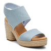 Peltz Shoes  Women's Toms Majorca Platform Sandal BLUE 10019709