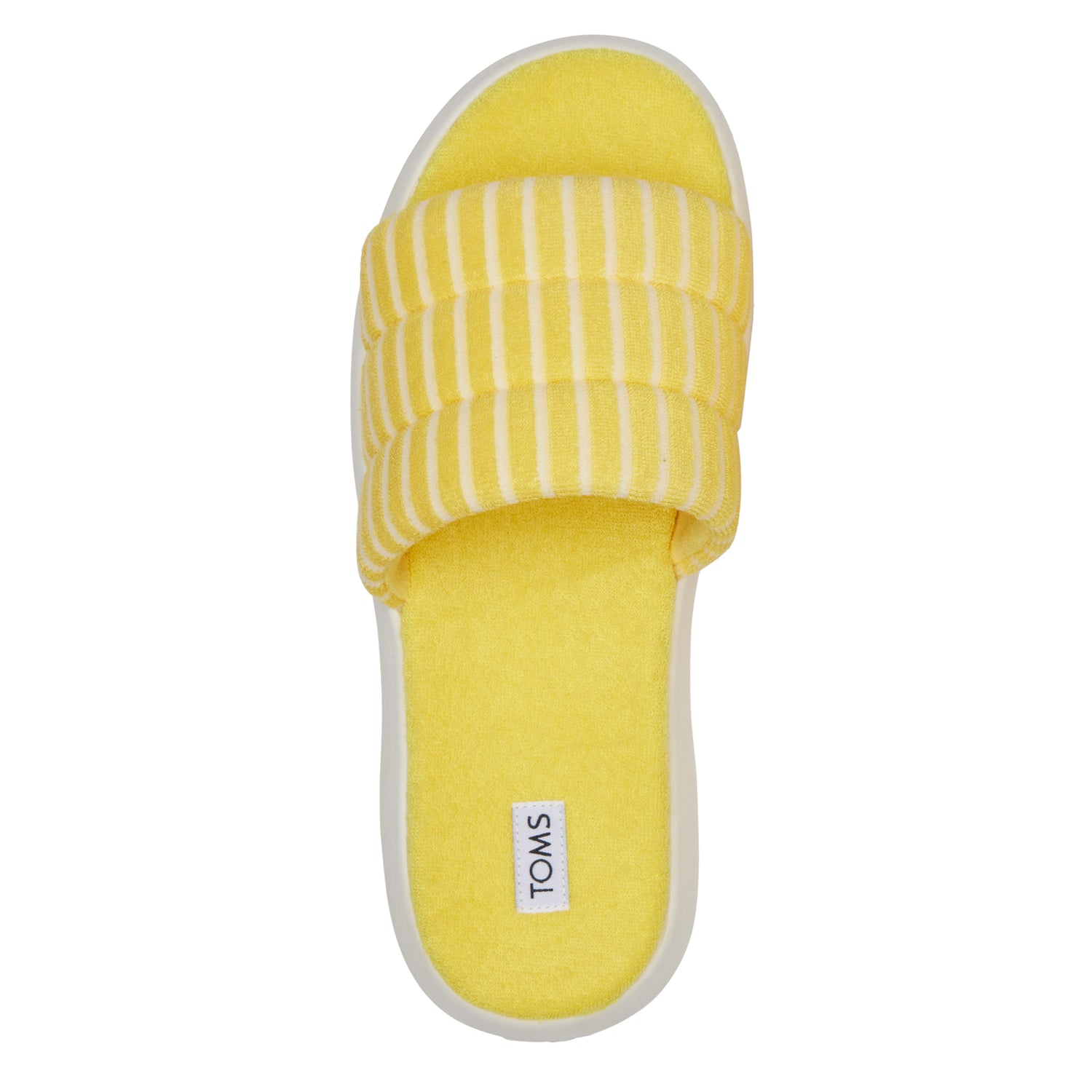 Peltz Shoes  Women's Toms Alpargata Mallow Slide Sandal YELLOW 10019714